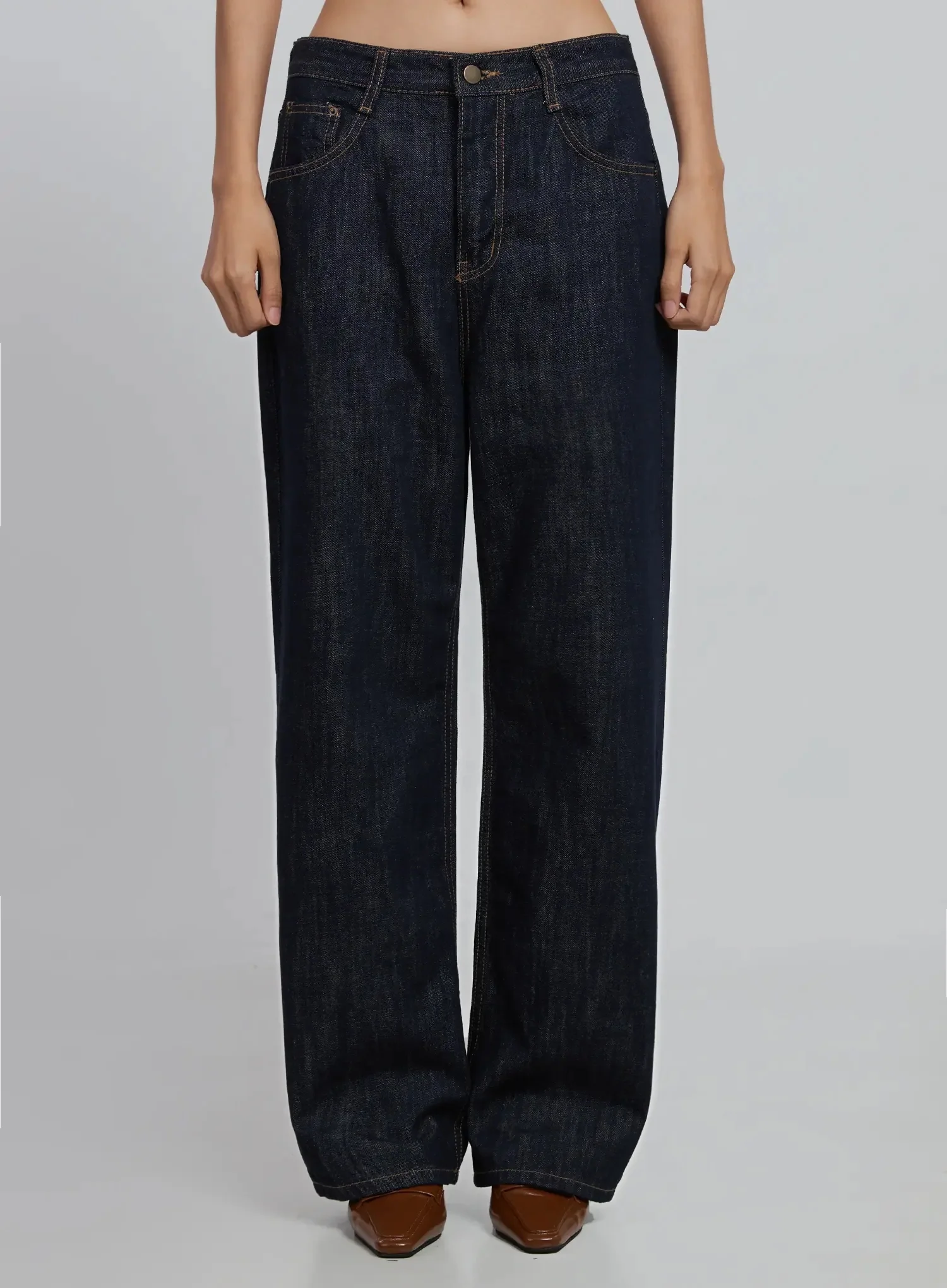Henley Non-Fade Straight Jeans ID504