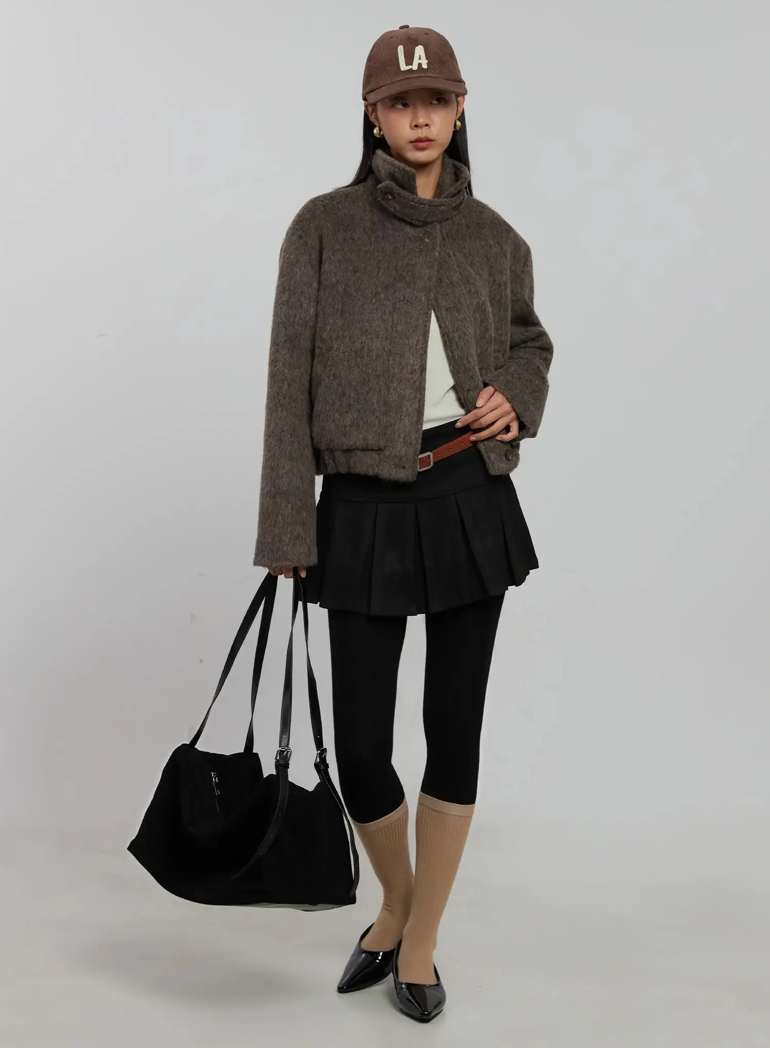 High Neck Zip Up Jacket IJ509