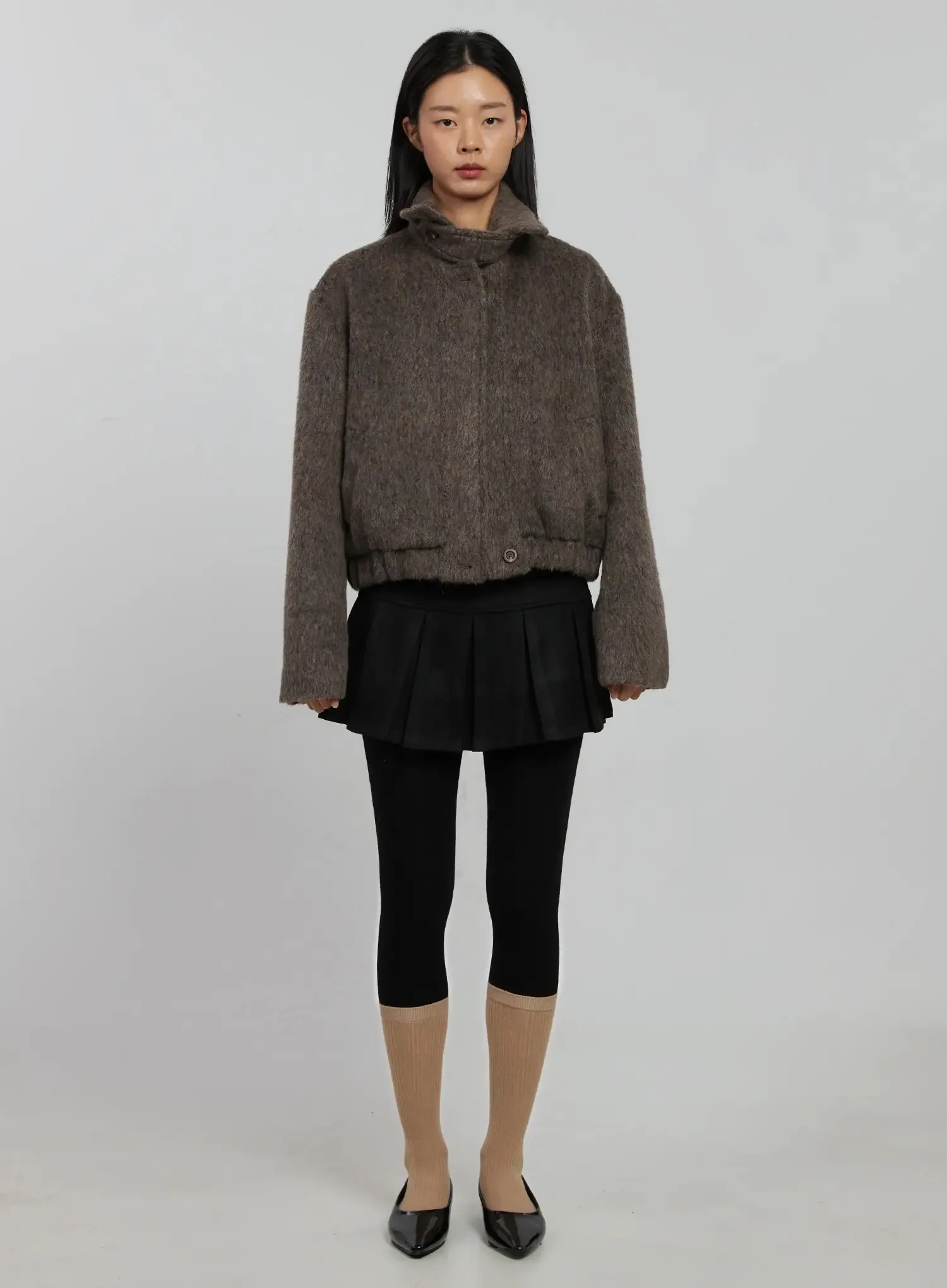 High Neck Zip Up Jacket IJ509 - Image 4