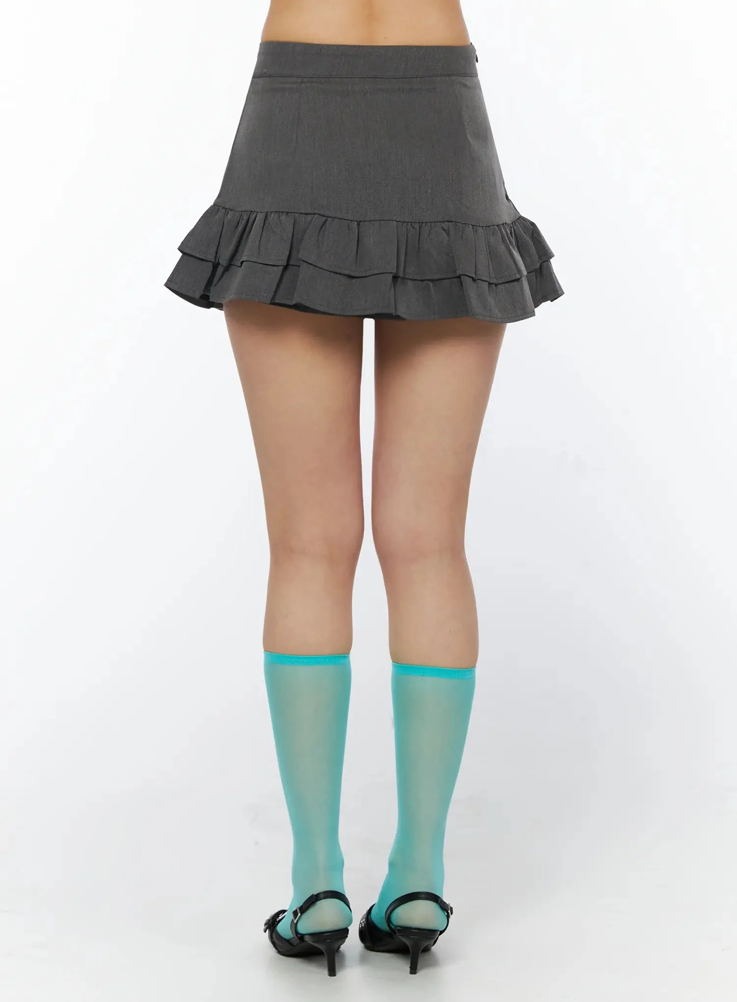 High-Rise Ruffled Tiered Mini Skirt IU508 - Image 12