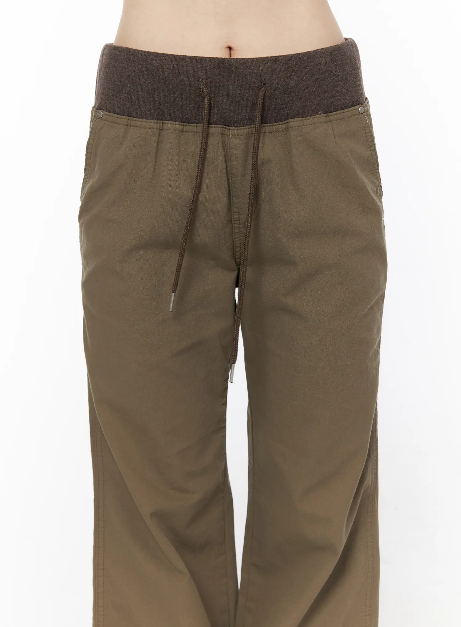 High-Waist Bootcut Cotton Pants CU511 - Image 3