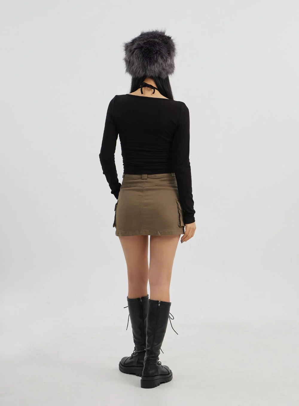 High Waist Cargo Mini Skirt CJ319 - Image 12