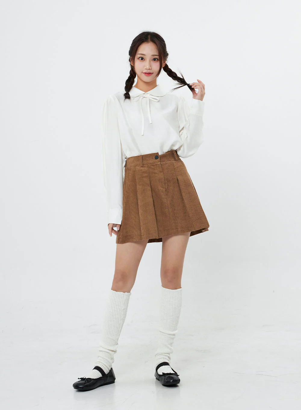 High Waist Pleated Mini Skirt BO12 - Image 2