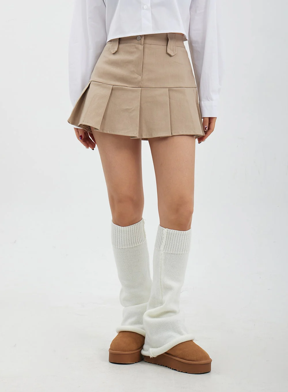 High Waist Pleated Mini Skirt CJ317 - Image 13