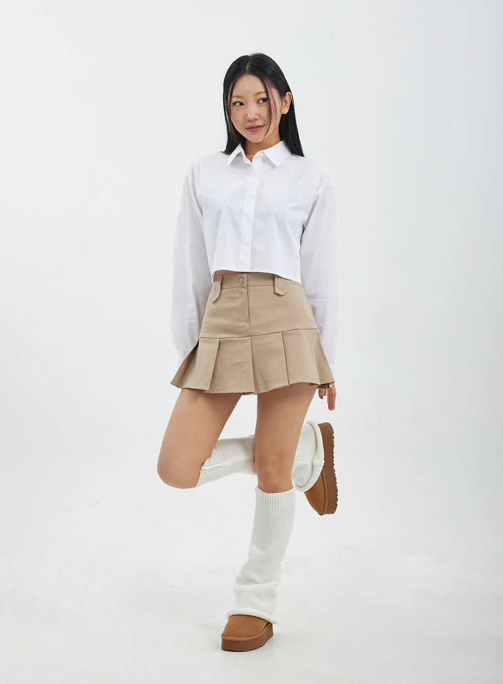 High Waist Pleated Mini Skirt CJ317 - Image 15