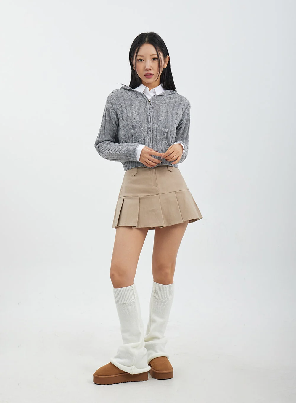 High Waist Pleated Mini Skirt CJ317 - Image 19