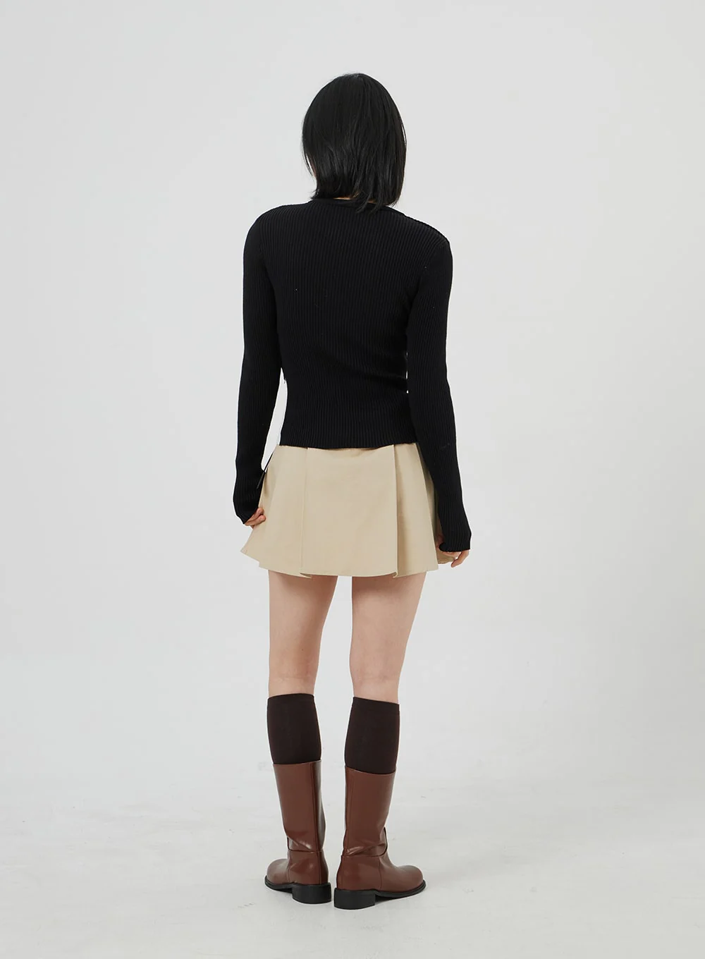 High Waist Pleated Mini Skirt OM306 - Image 10