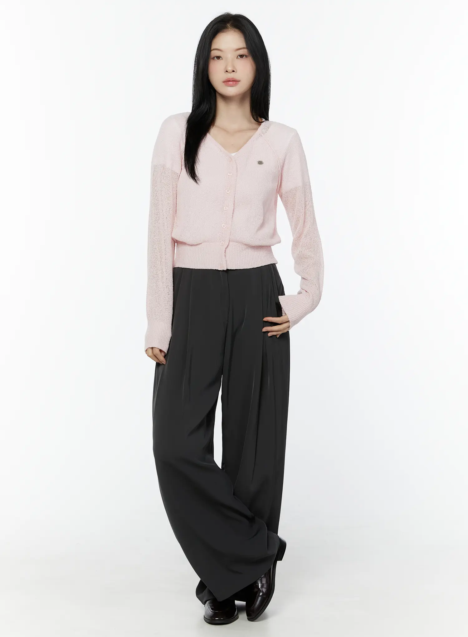 High-Waist Pleated Trousers IU503 - Image 2