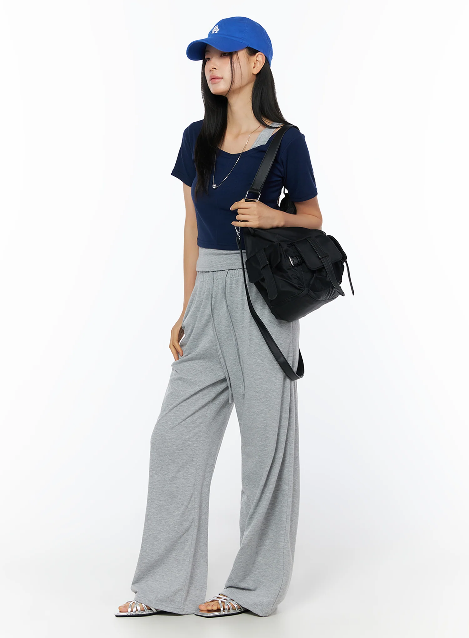 High Waist Relaxed Fit Sweatpants IU519 - Image 2