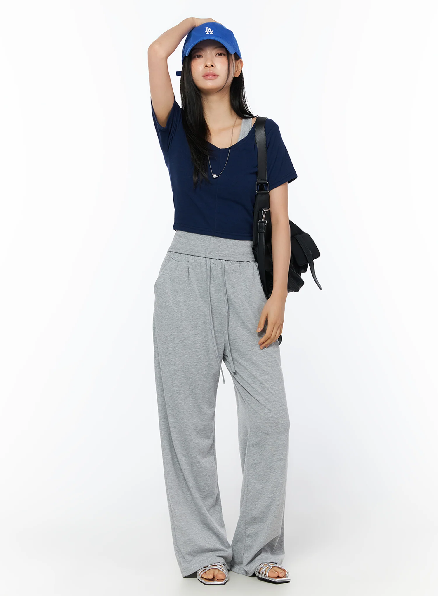 High Waist Relaxed Fit Sweatpants IU519 - Image 7