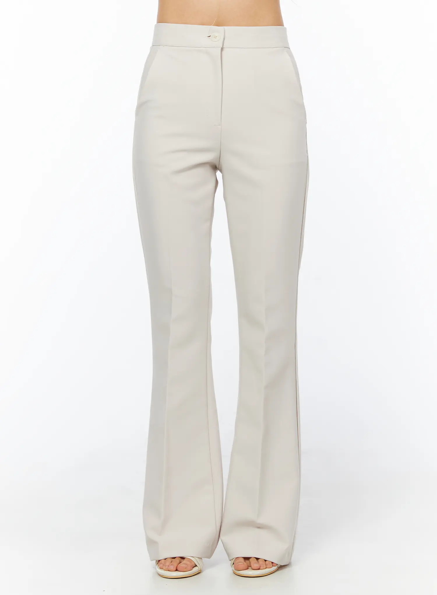 High-Waist Stretch Flared Slacks CU522 - Image 2