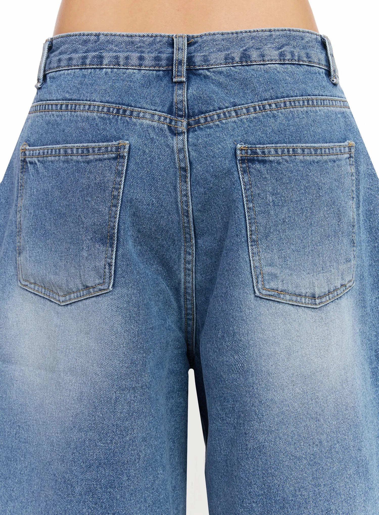High-Waist Washed Wide-Leg Jorts IA507 - Image 13