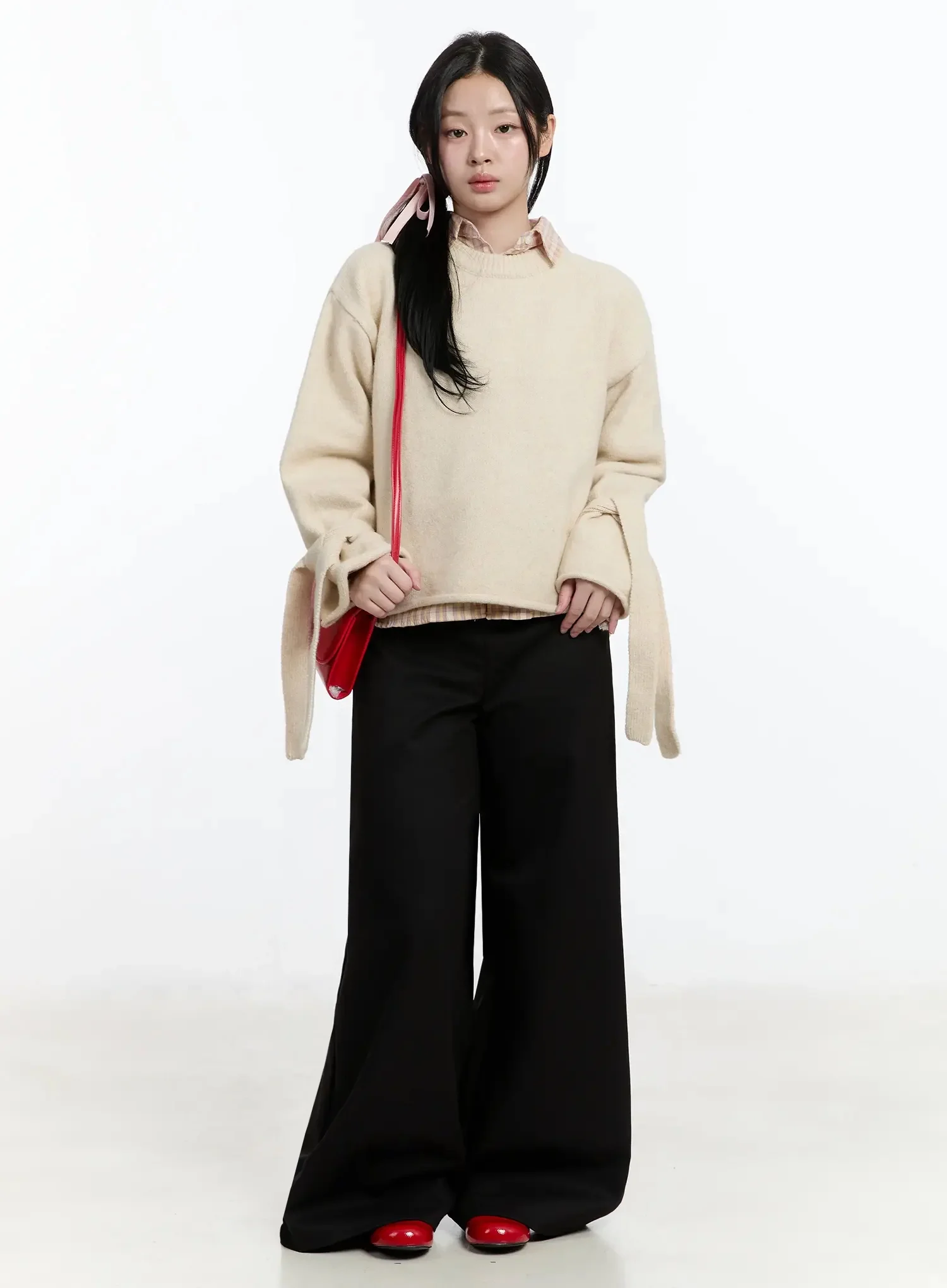 High-Waist Wide-Leg Pants IM513 - Image 2