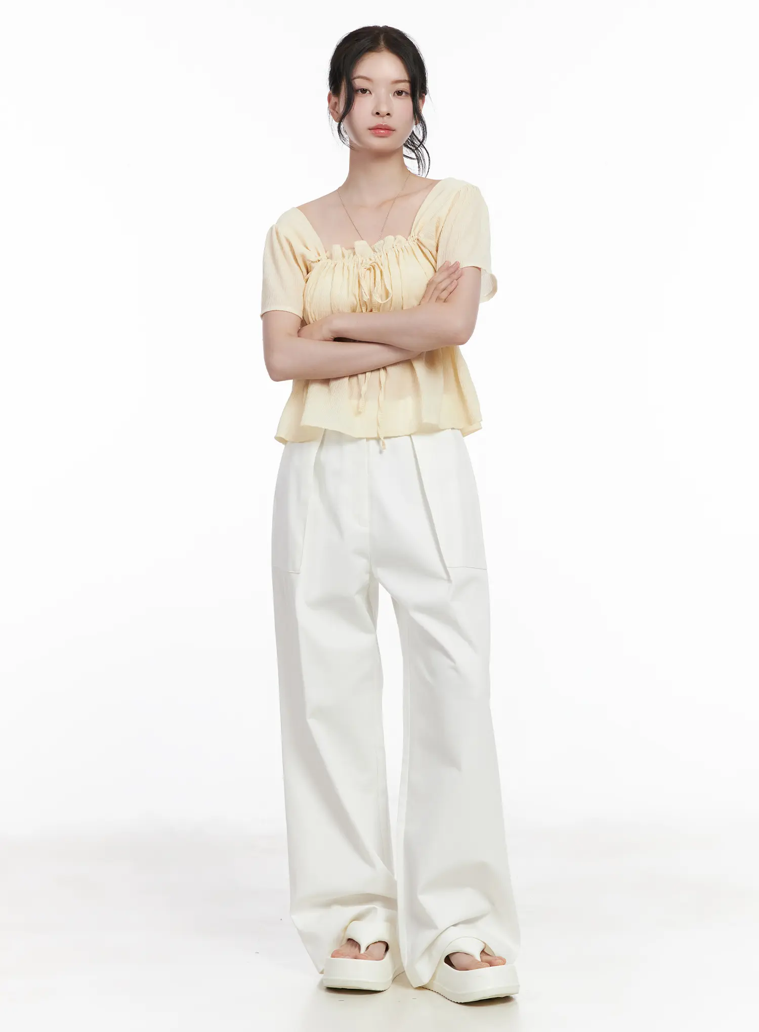 High-Waist Wide Leg Trousers CA510 - Image 2
