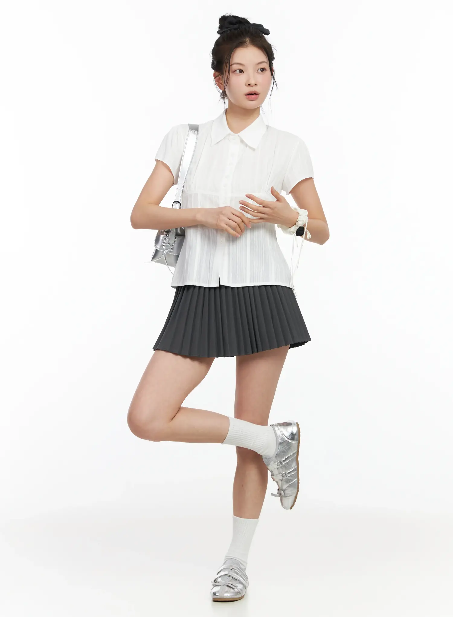 High-Waisted Pleated Tennis Skirt IM524 - Image 2