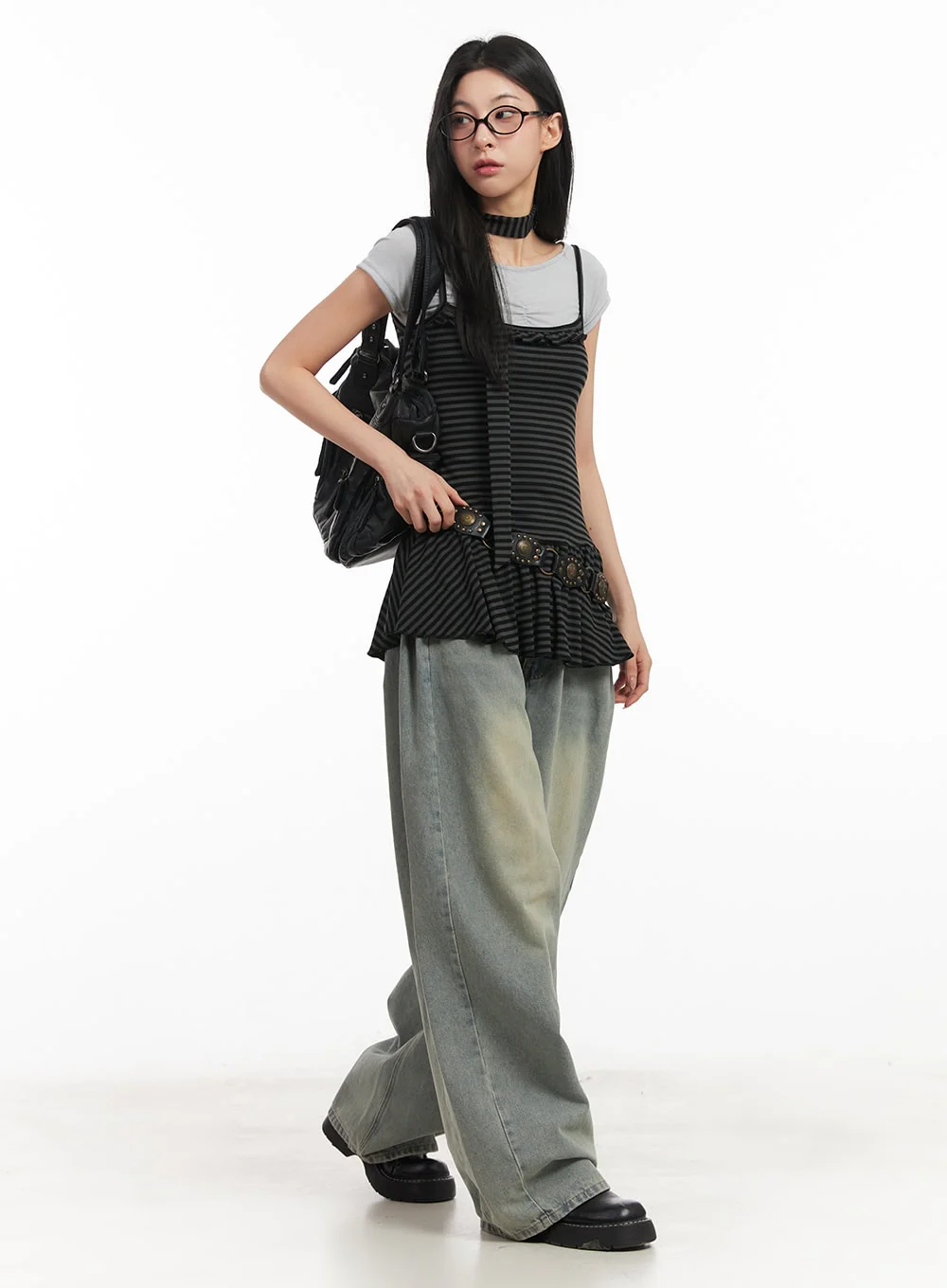 Hillary Washed Wide-Leg Jeans CM504 - Image 7