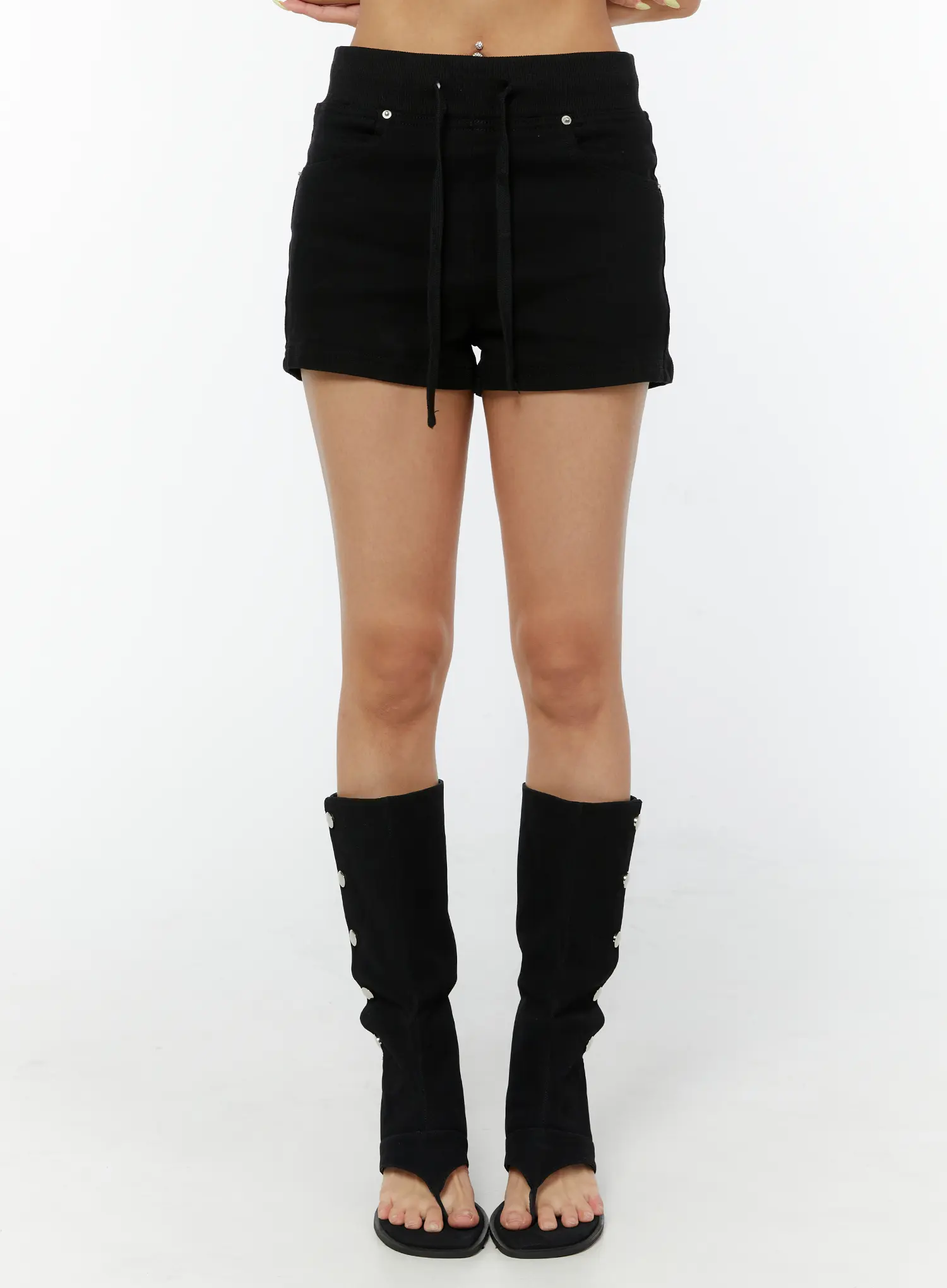 Hip Pad Elastic Waist Shorts CY521