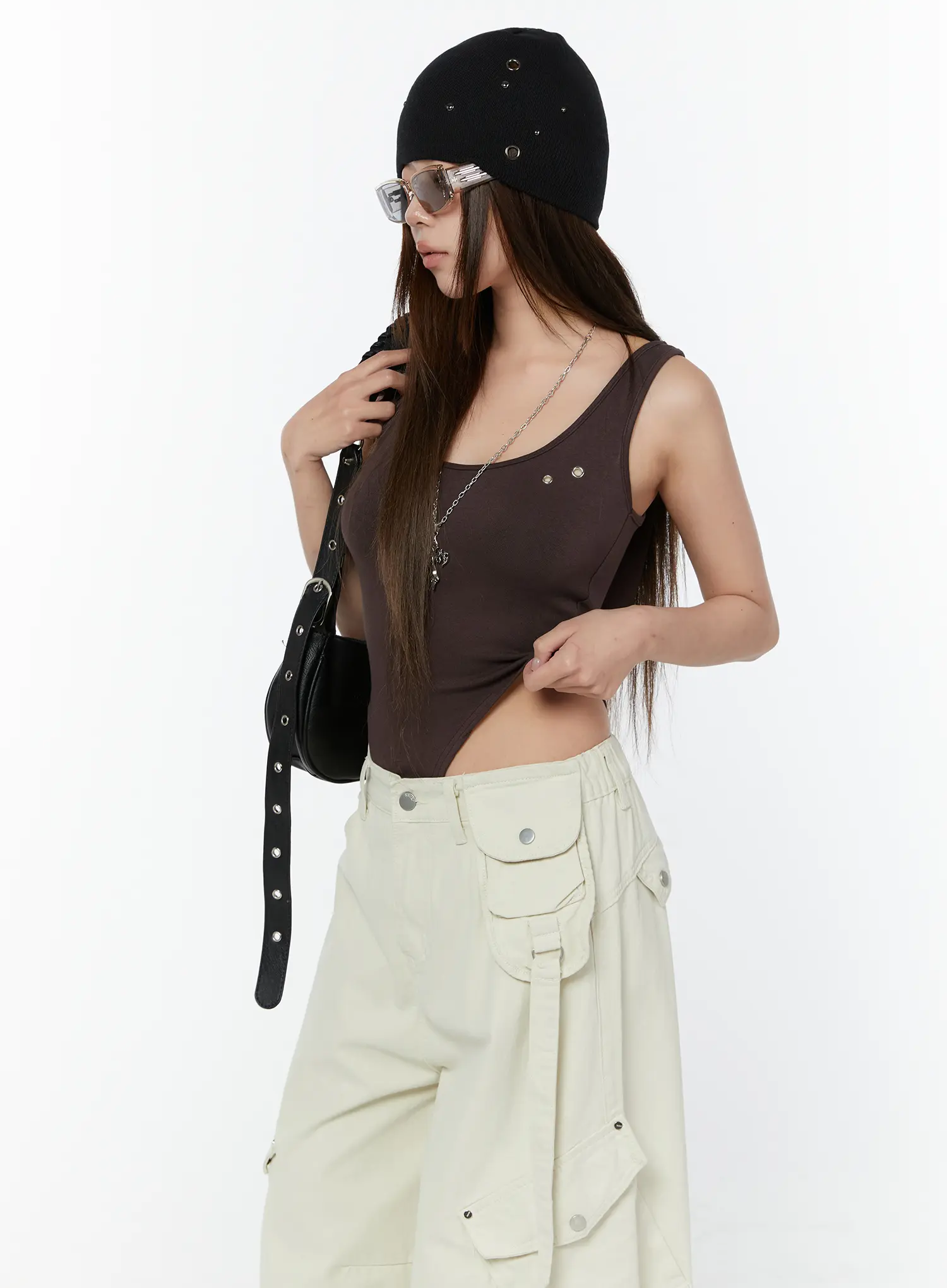 Hooded Stud Bodysuit CY518
