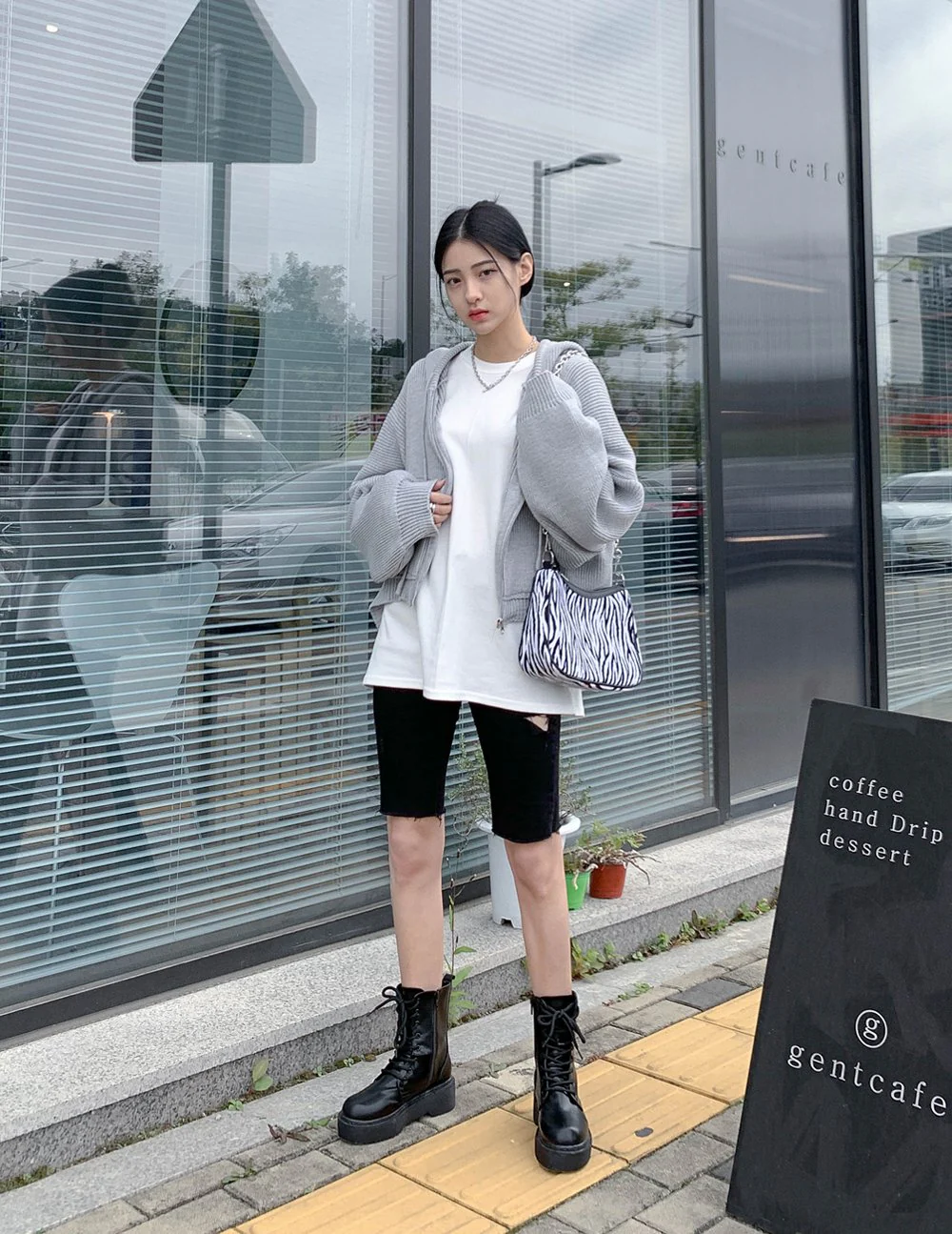 Hooded Zipper Knit Jacket CN17 - Image 12