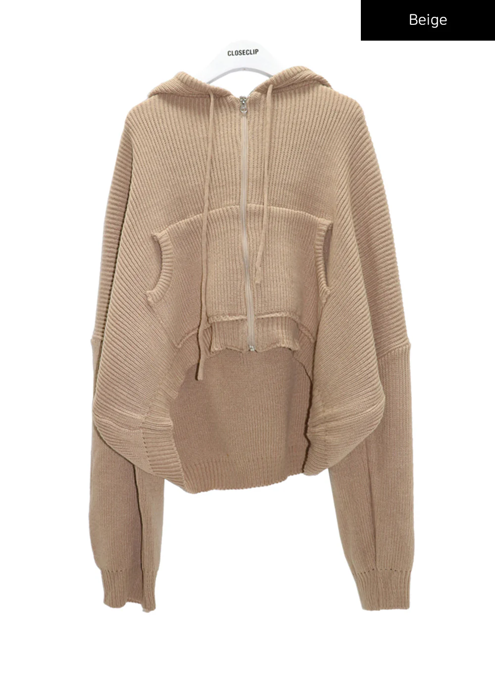 Hooded Zipper Knit Jacket CN17 - Image 17
