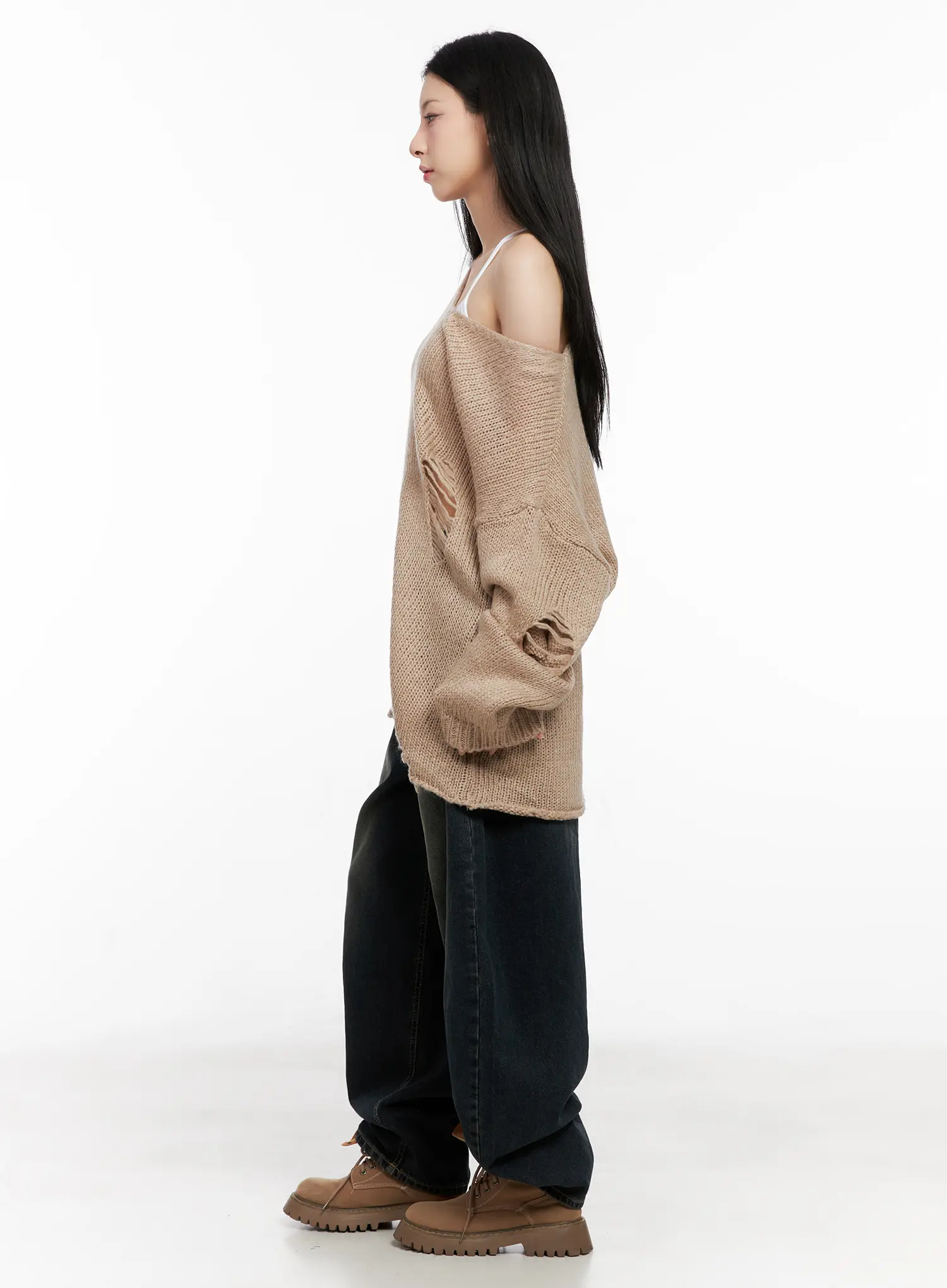 Hyer Washed Wide-Leg Jeans CG522 - Image 4