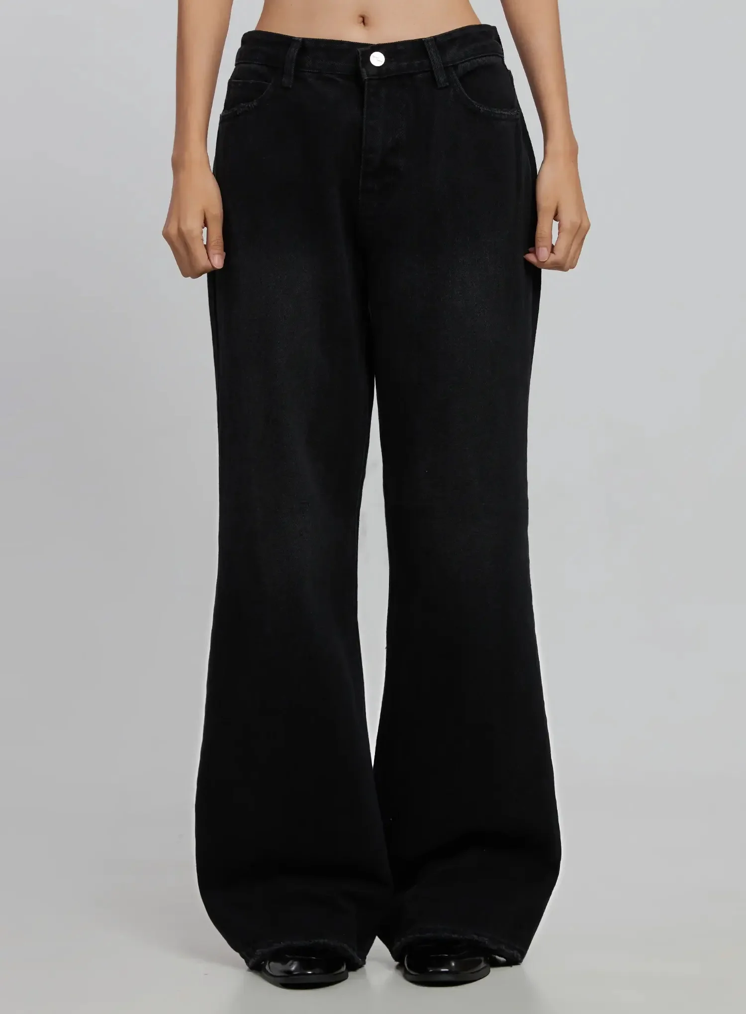 Imani Wide-Leg Flared Jeans ID516