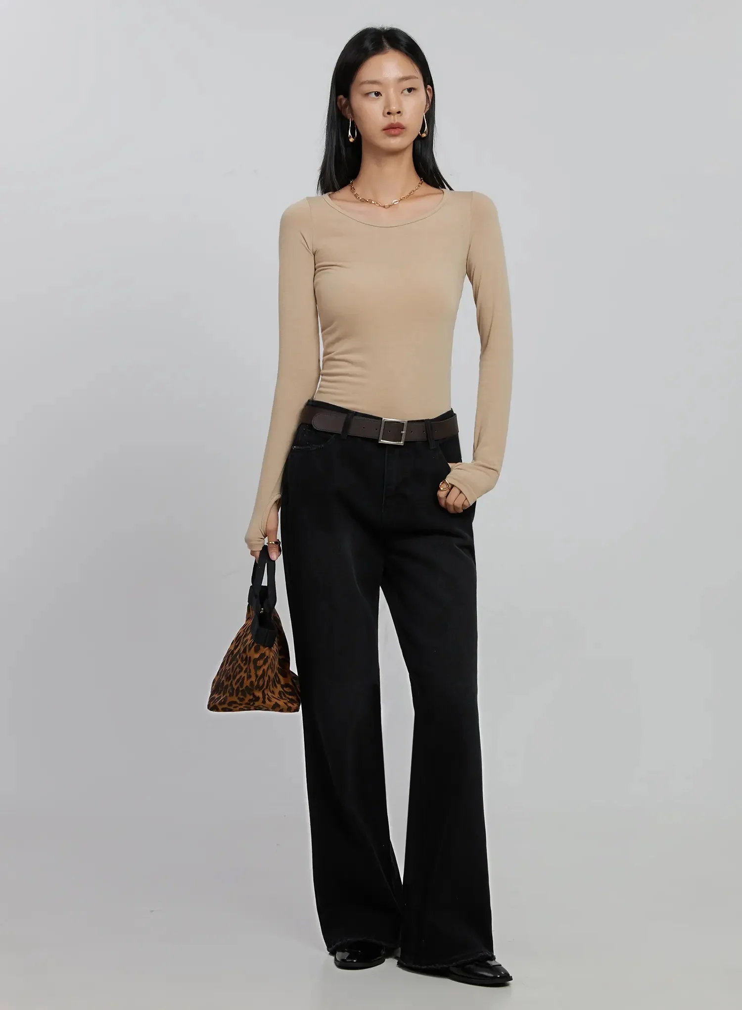 Imani Wide-Leg Flared Jeans ID516 - Image 2