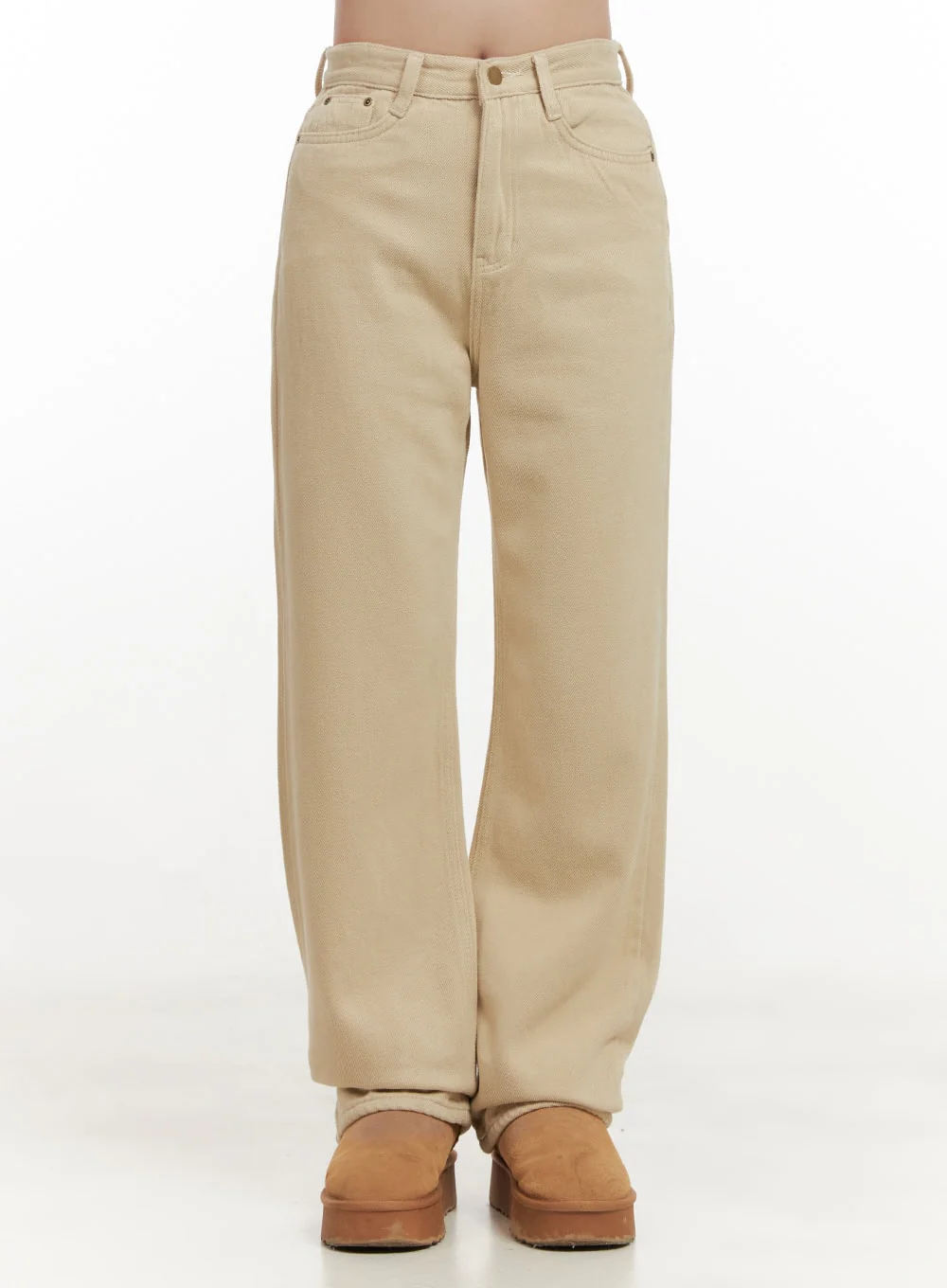 Isolde Solid Cotton Straight Fit Pants ON429 - Image 7