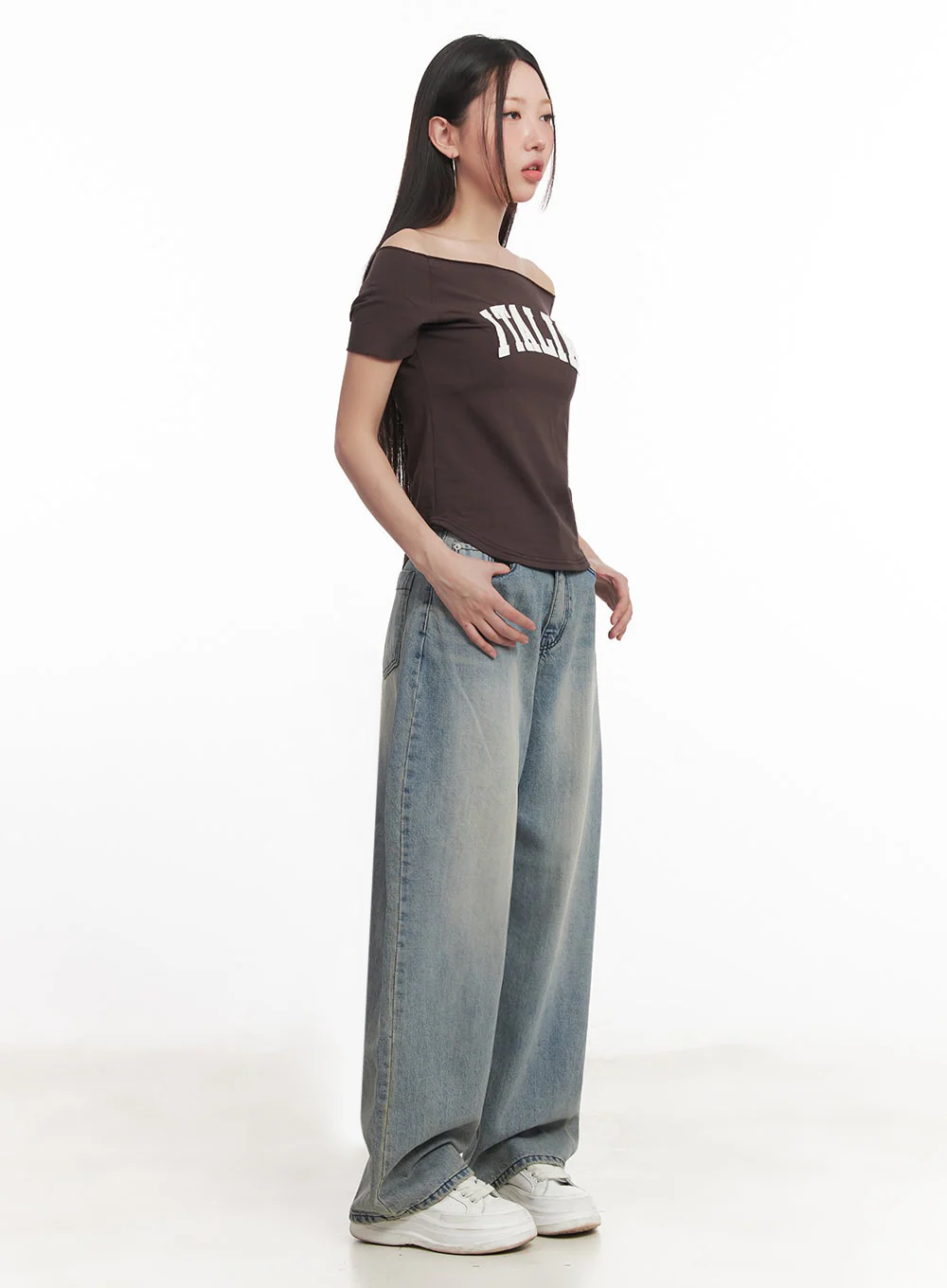 Italia Graphic Off-Shoulder Top IM528 - Image 10
