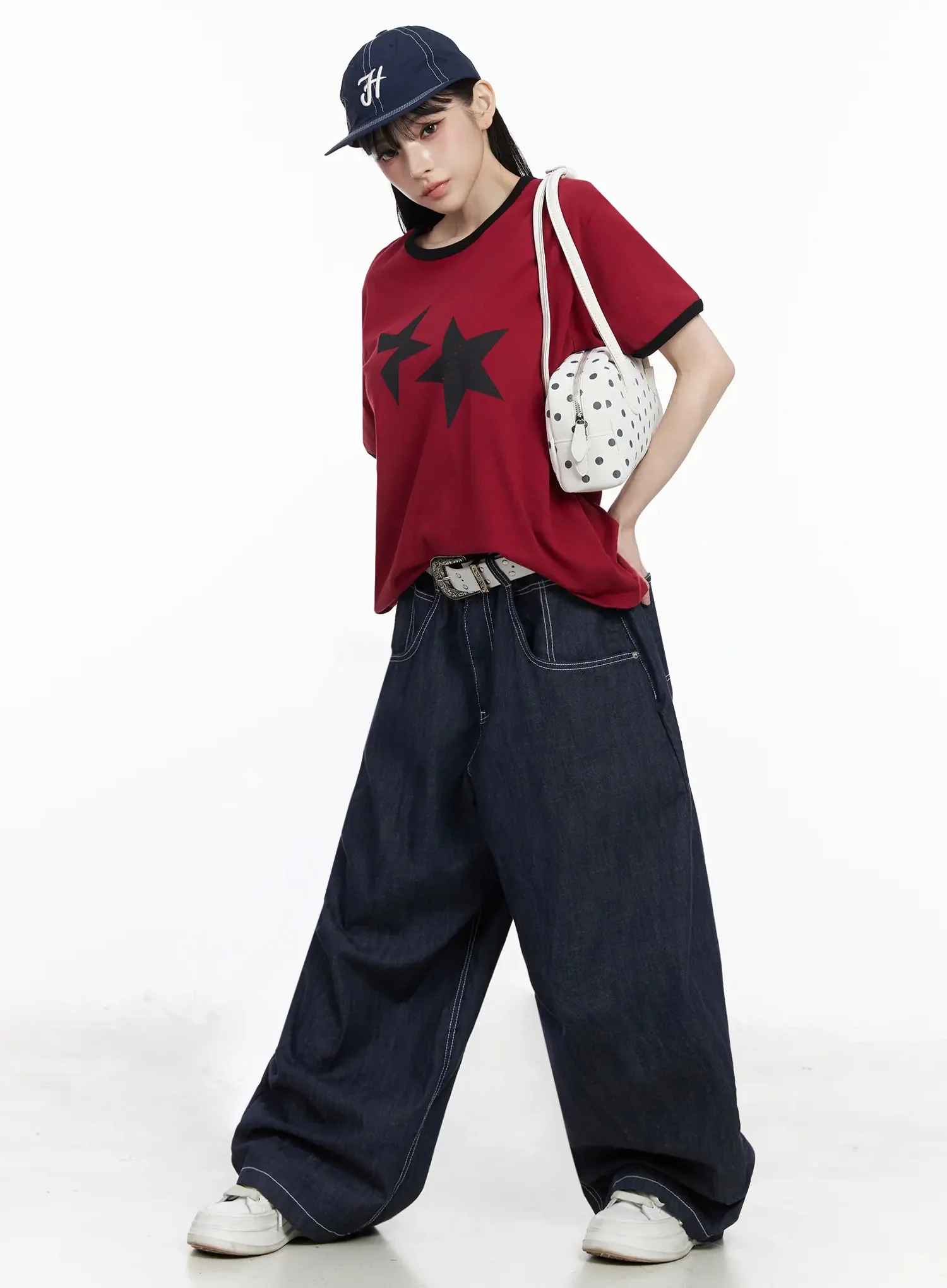 Izzy Wide Leg Baggy Jeans IU509 - Image 13