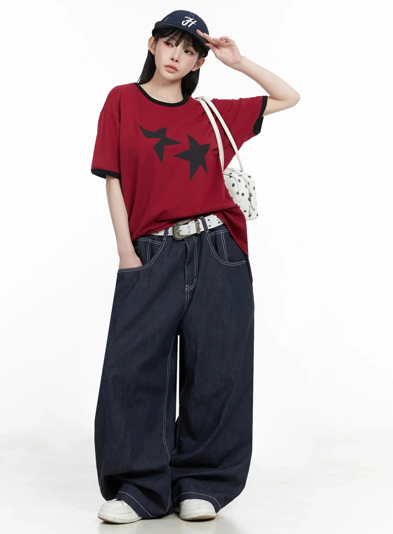 Izzy Wide Leg Baggy Jeans IU509 - Image 2