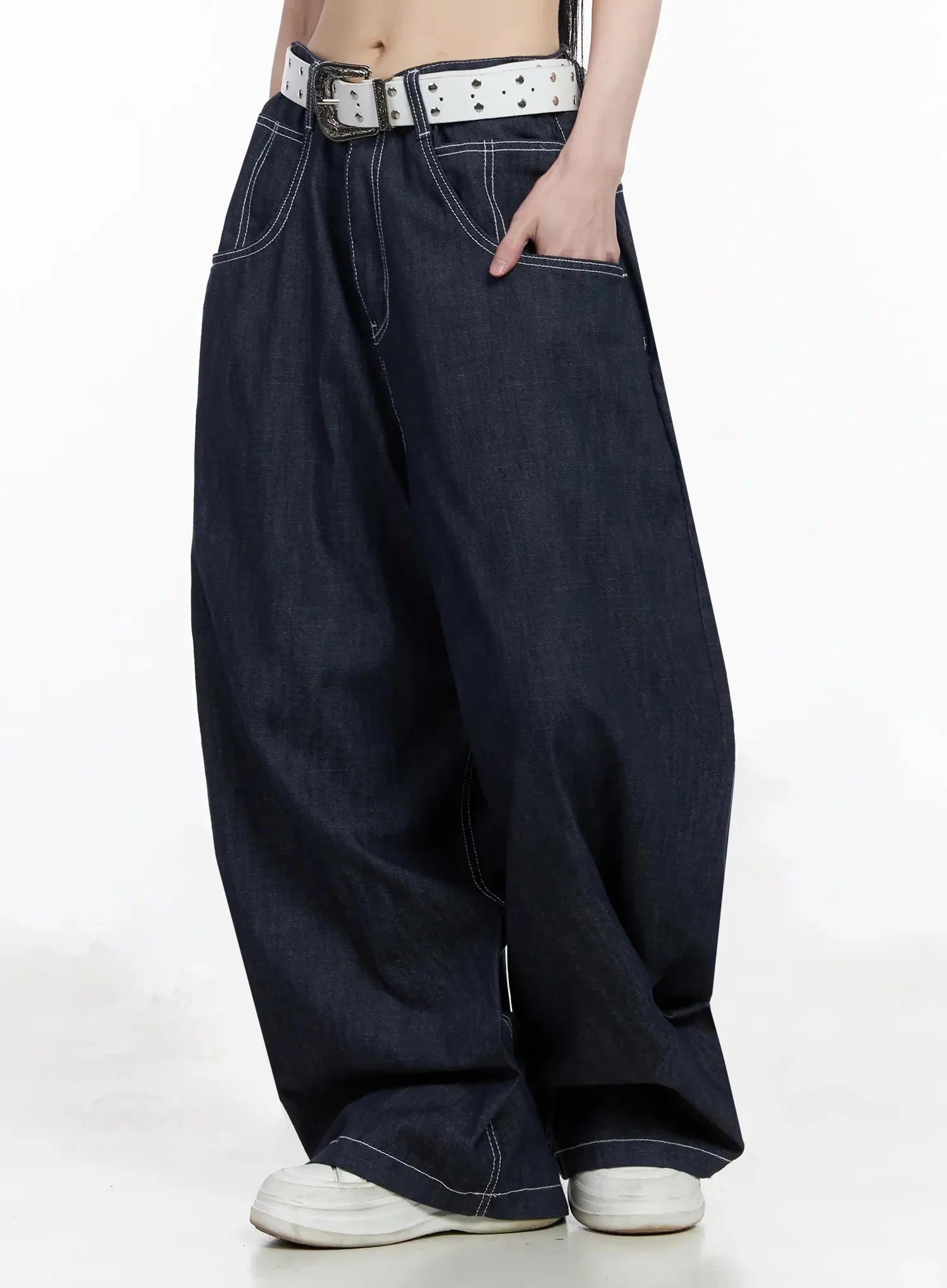 Izzy Wide Leg Baggy Jeans IU509 - Image 5