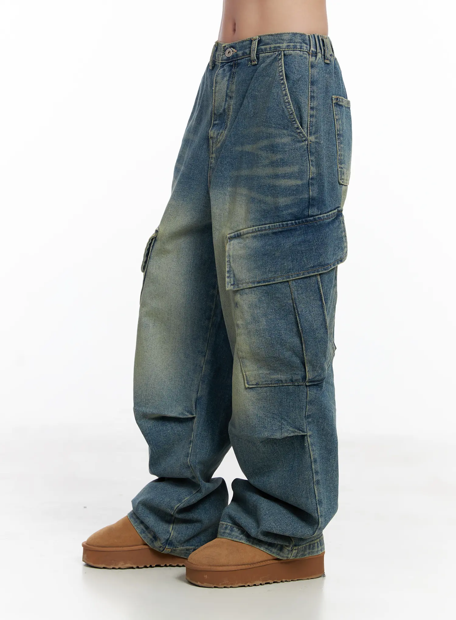 Jake Wide-Leg Cargo Jeans CJ515 - Image 4