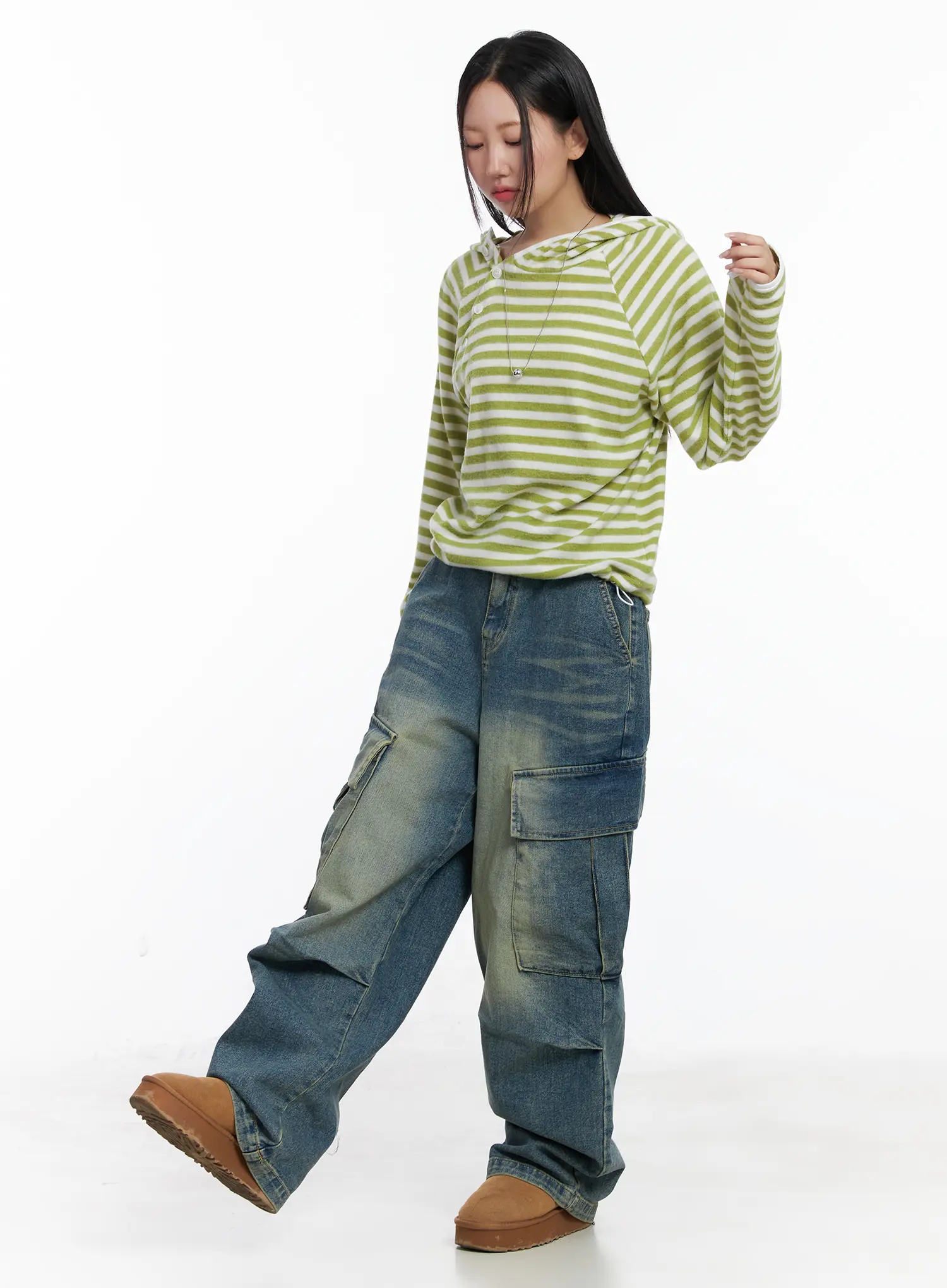 Jake Wide-Leg Cargo Jeans CJ515 - Image 5