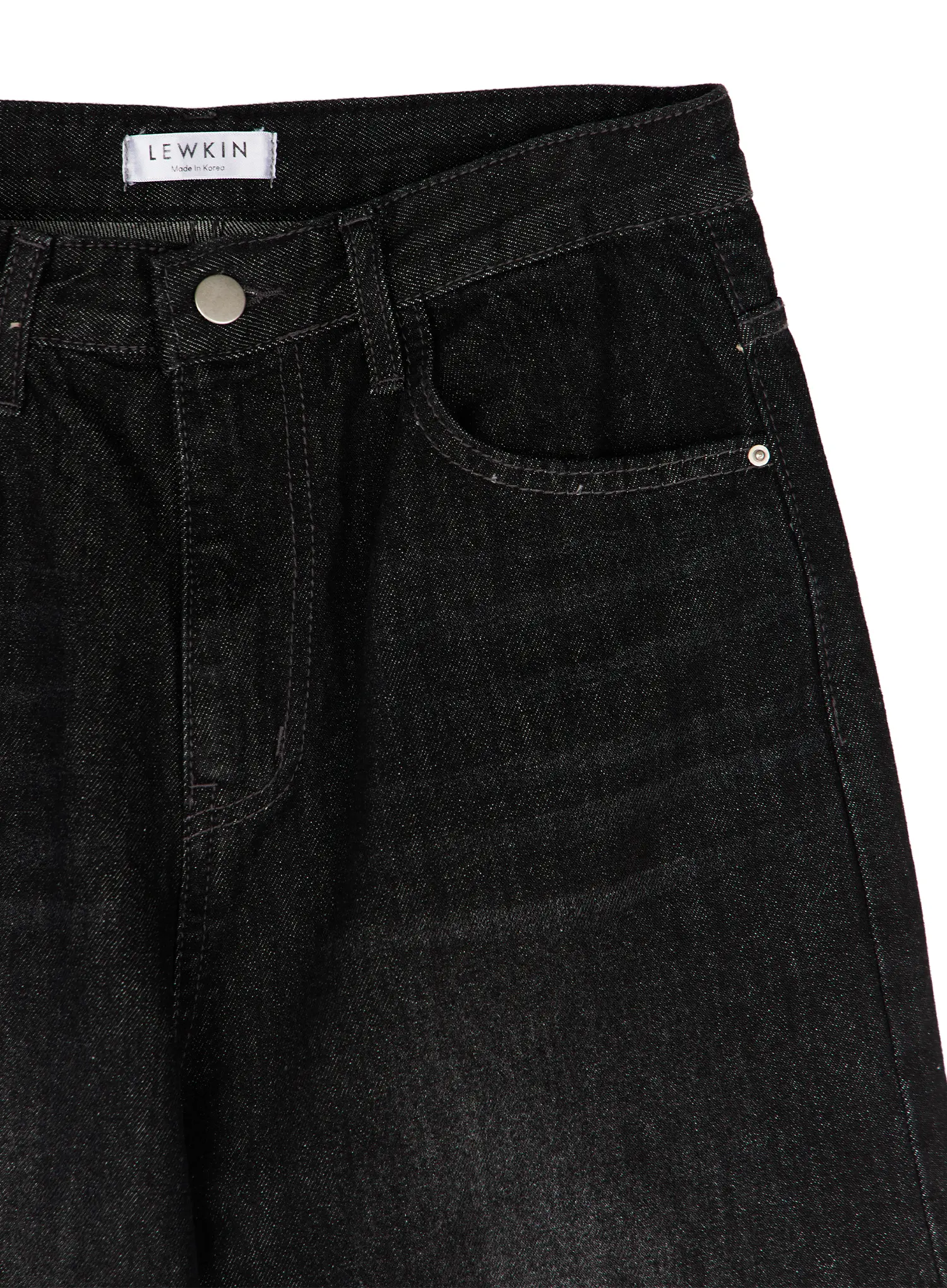 Jax Snap-Button Dark Wash Wide-Leg Jeans CY514 - Image 12