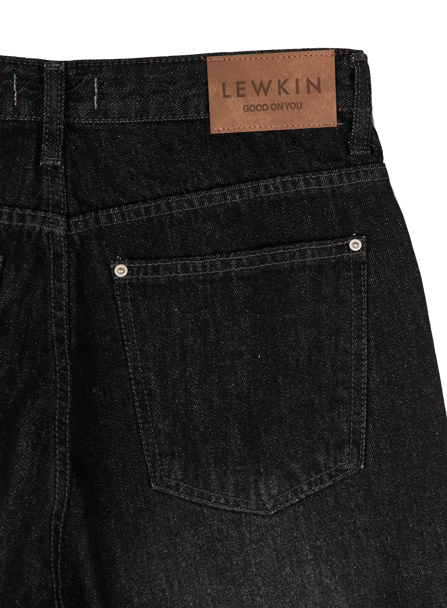 Jax Snap-Button Dark Wash Wide-Leg Jeans CY514 - Image 15