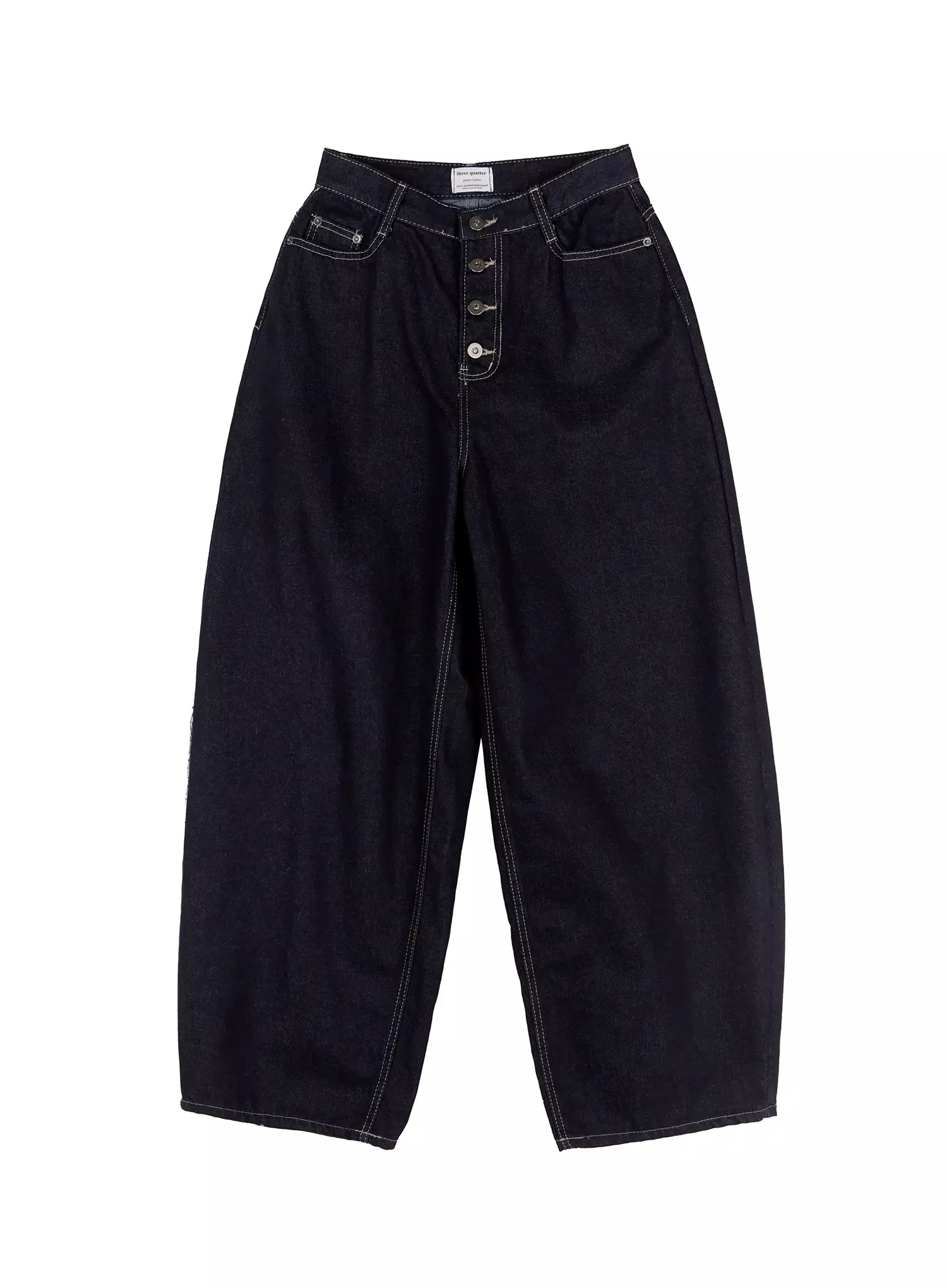 Jazlyn Non-Fade Button Wide Leg Jeans IN503 - Image 14