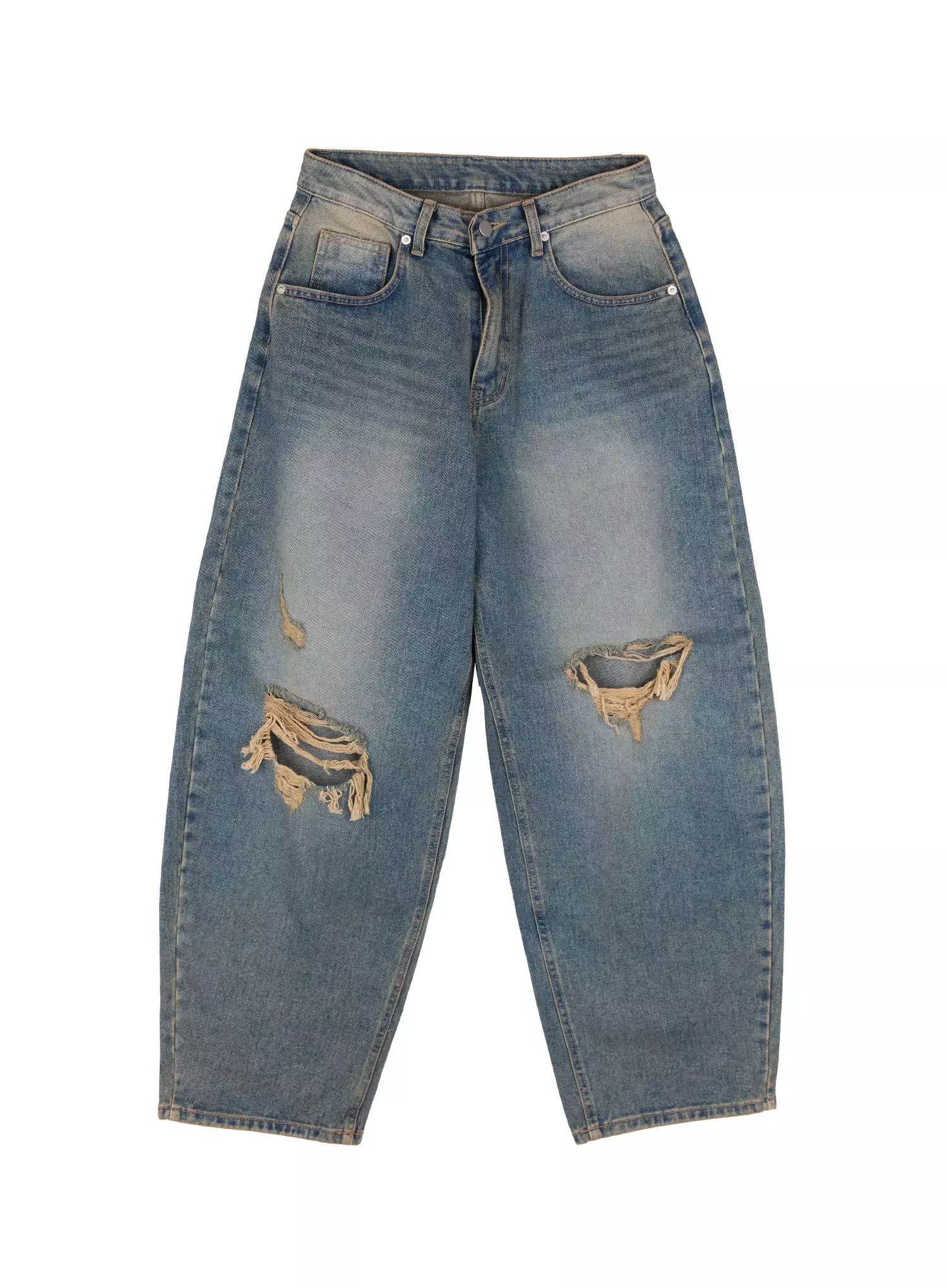 Jeemin Vintage Distressed Wide-Leg Denim Jeans IC503 - Image 17