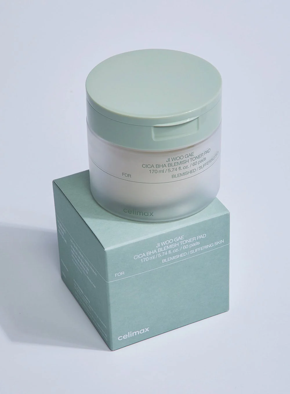 Ji Woo Gae Cica BHA Blemish Toner Pad (170ml / 60ea) - Image 2