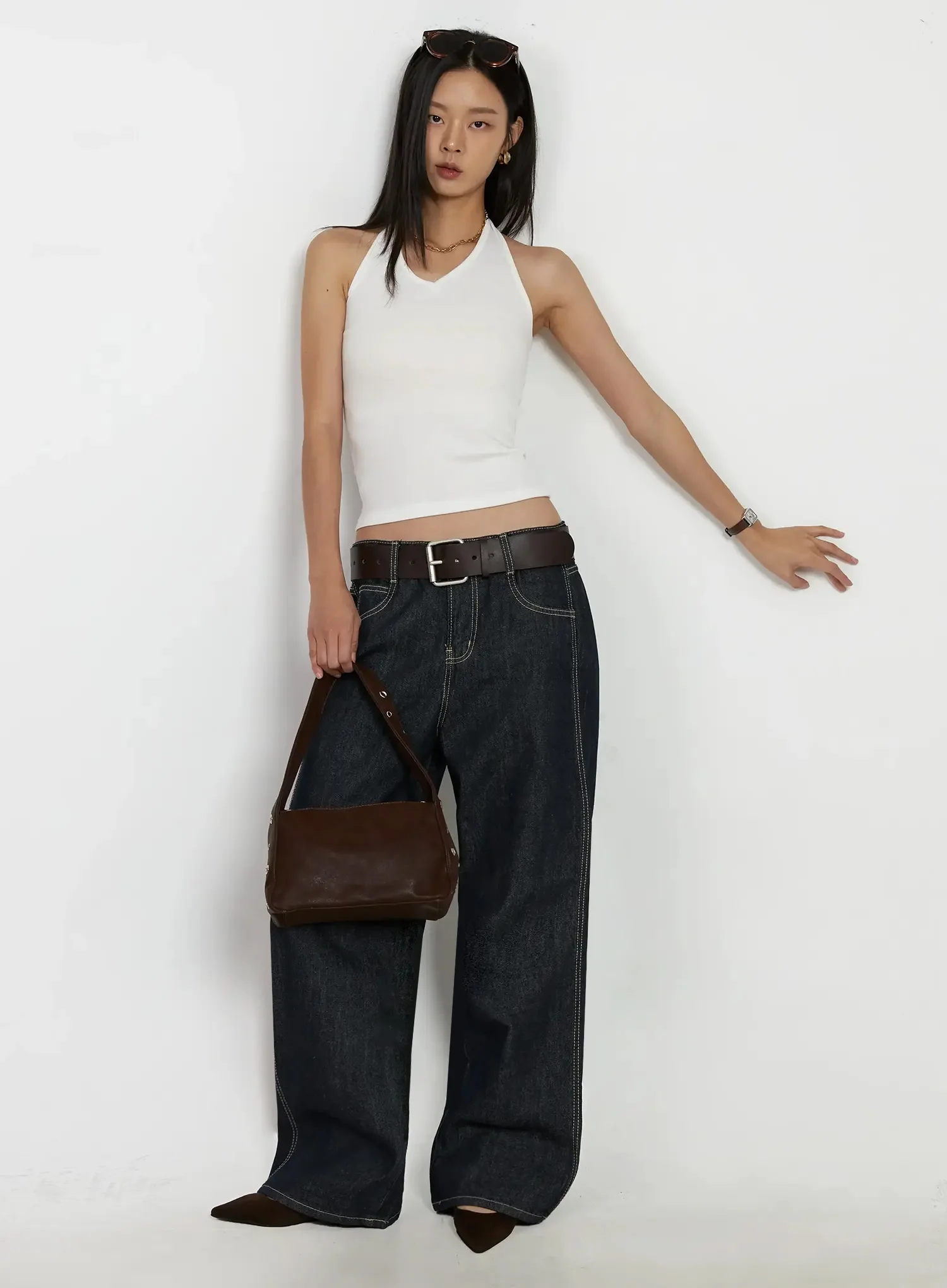 Jillian Dark Wash Casual Straight Jeans IM520 - Image 2