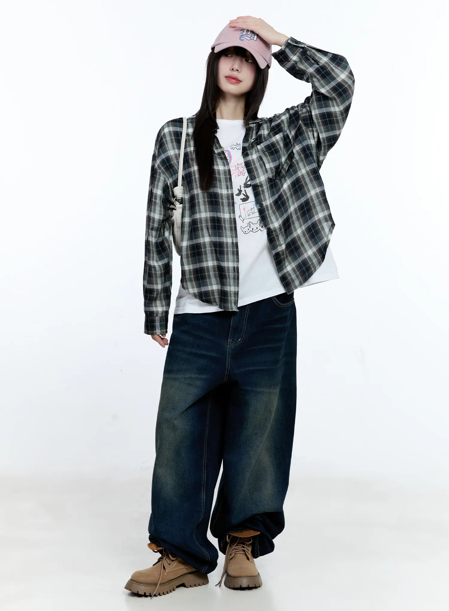 Jinnie Washed Wide-Leg Jeans CG511 - Image 9