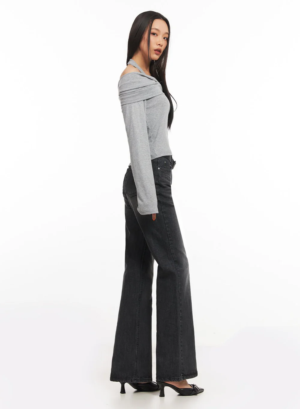 Joanna Washed Flared Jeans IA504 - Image 7