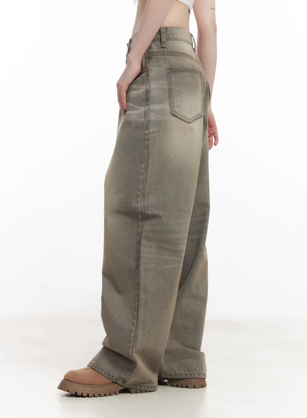 Joey Washed Wide-Leg Jeans CM528 - Image 5