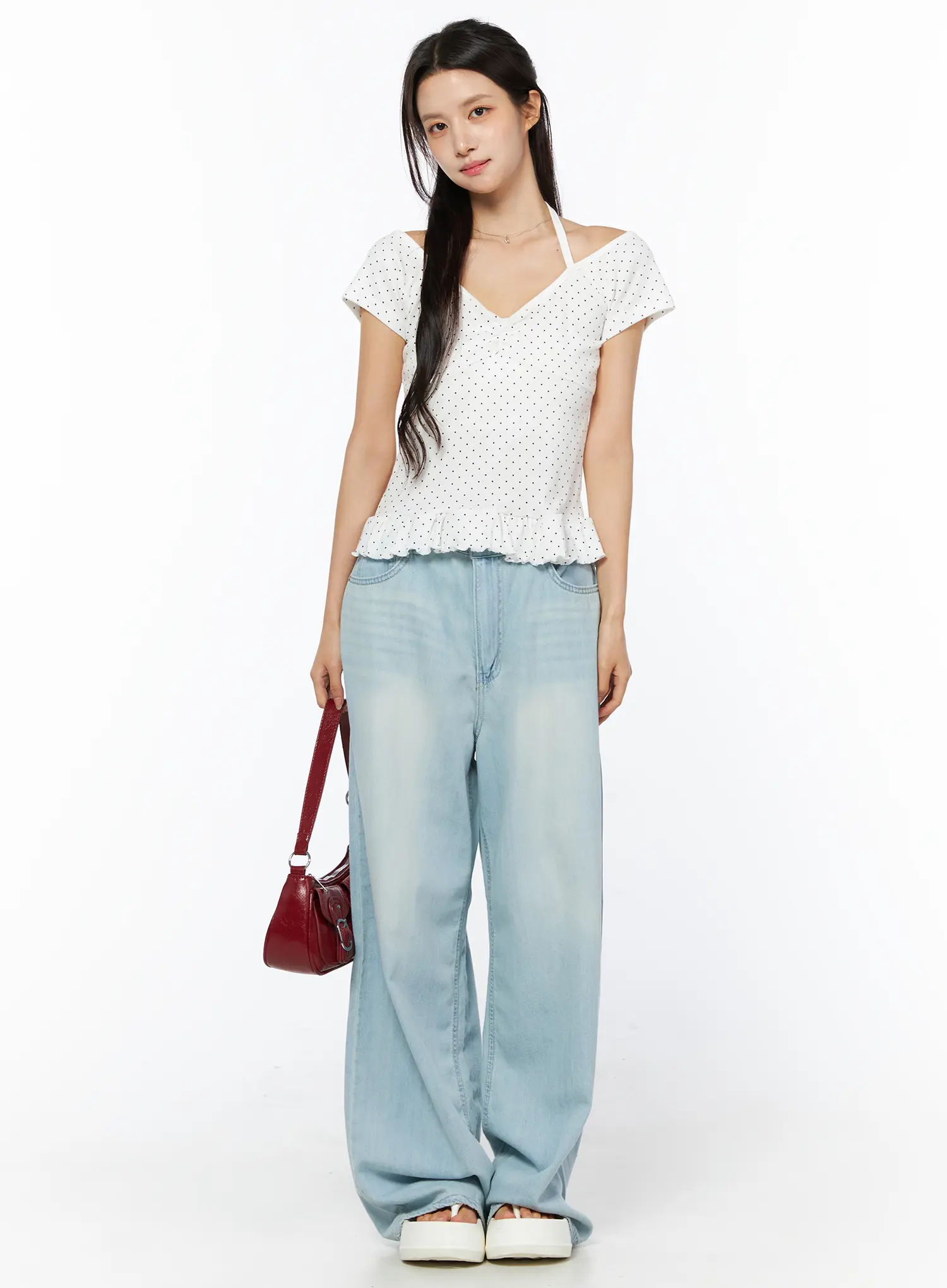Junie Summer-Washed Baggy Jeans CU522 - Image 2