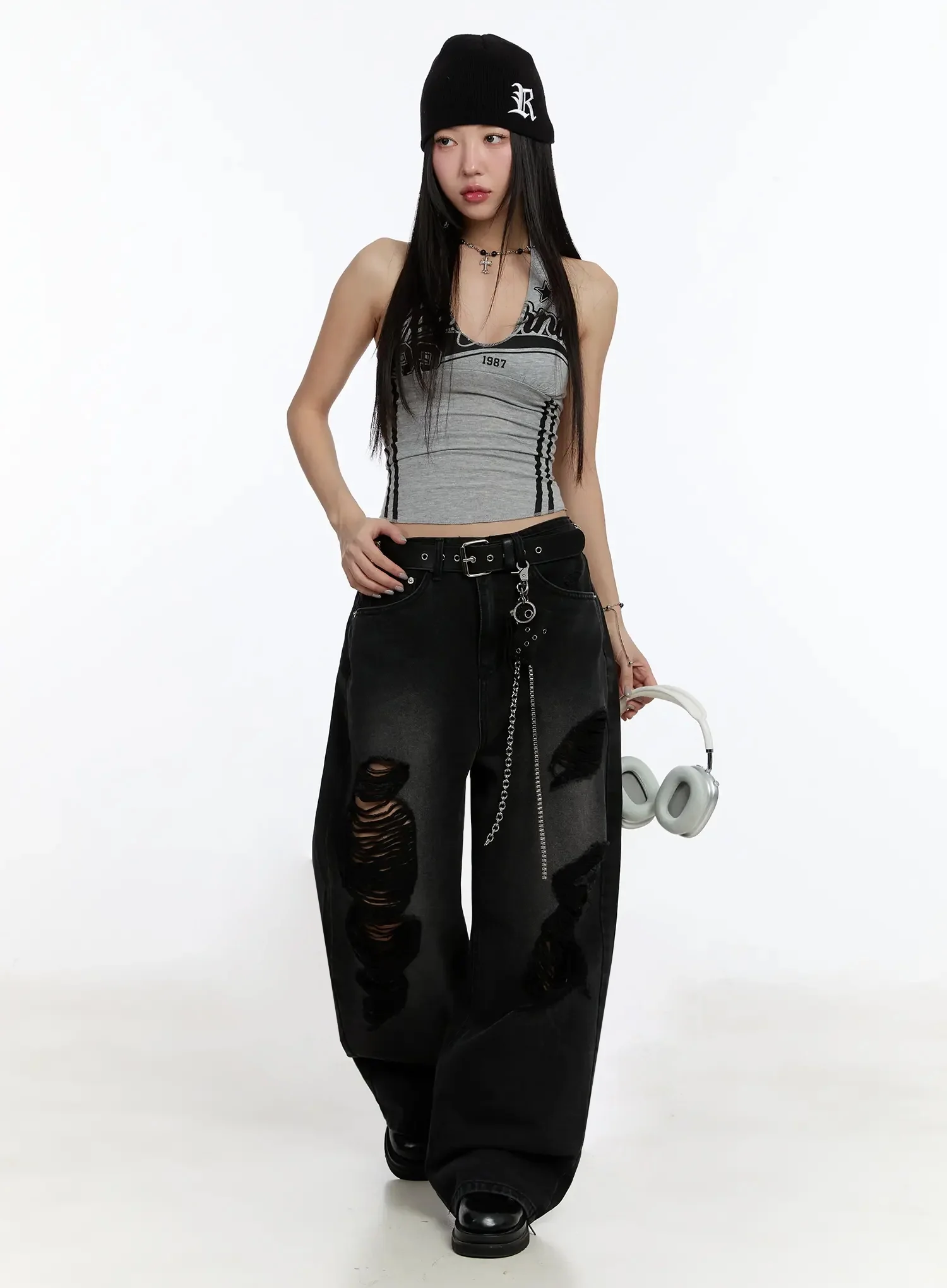 Keyla Distressed Baggy Jeans IM513 - Image 2