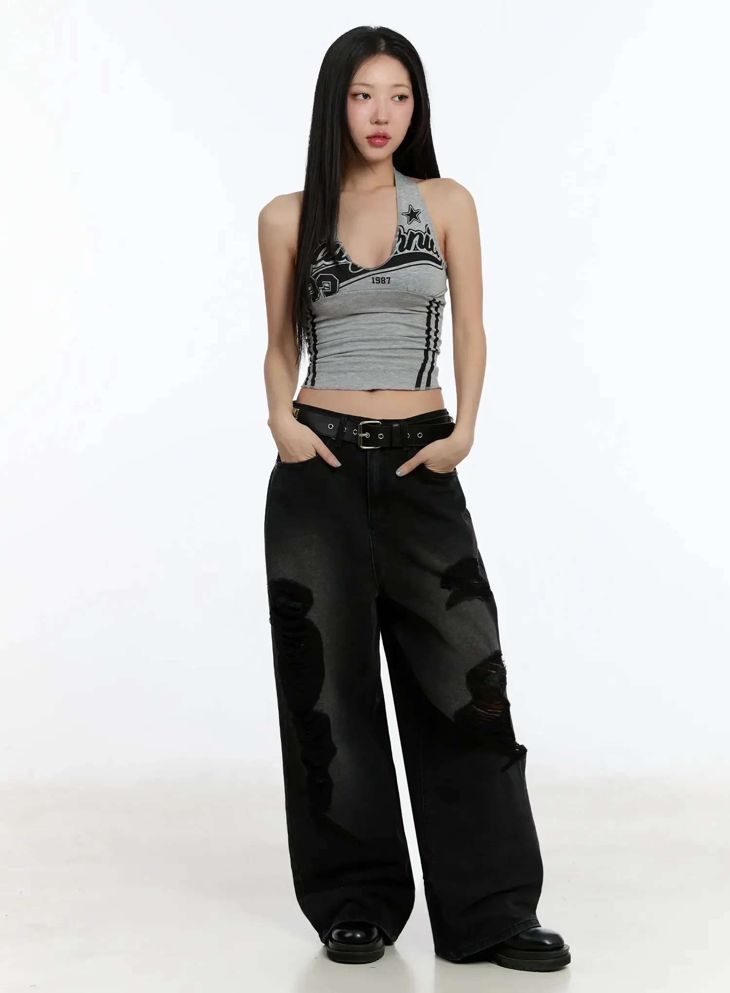 Keyla Distressed Baggy Jeans IM513 - Image 3