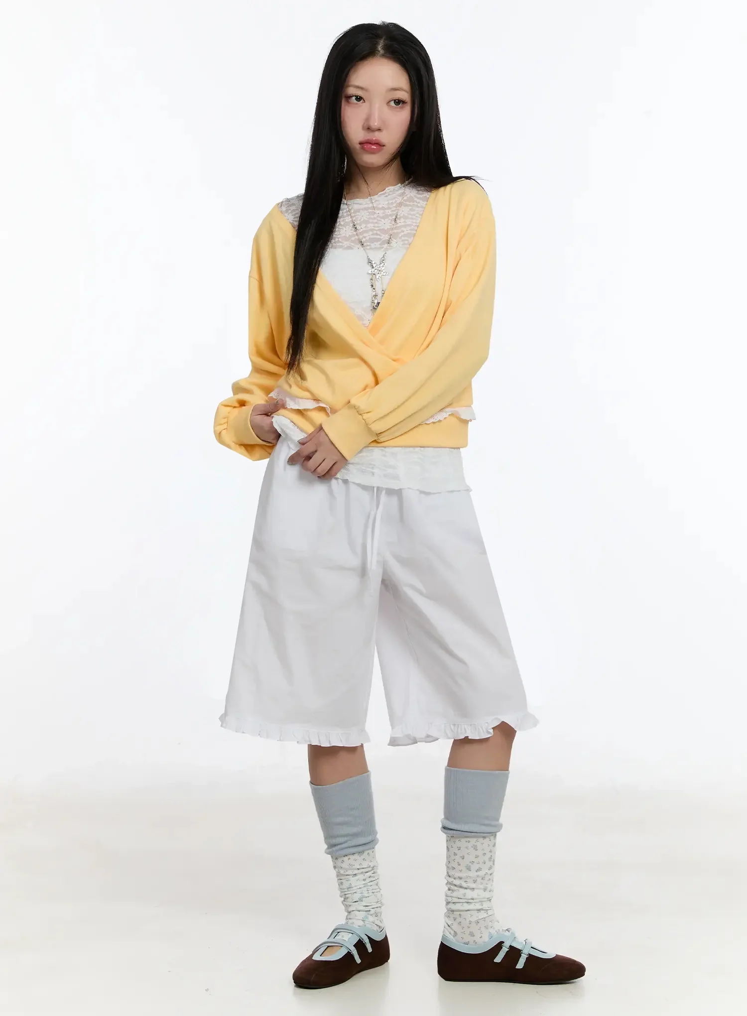 Knee-High Flower Leg Warmers IM509 - Image 3