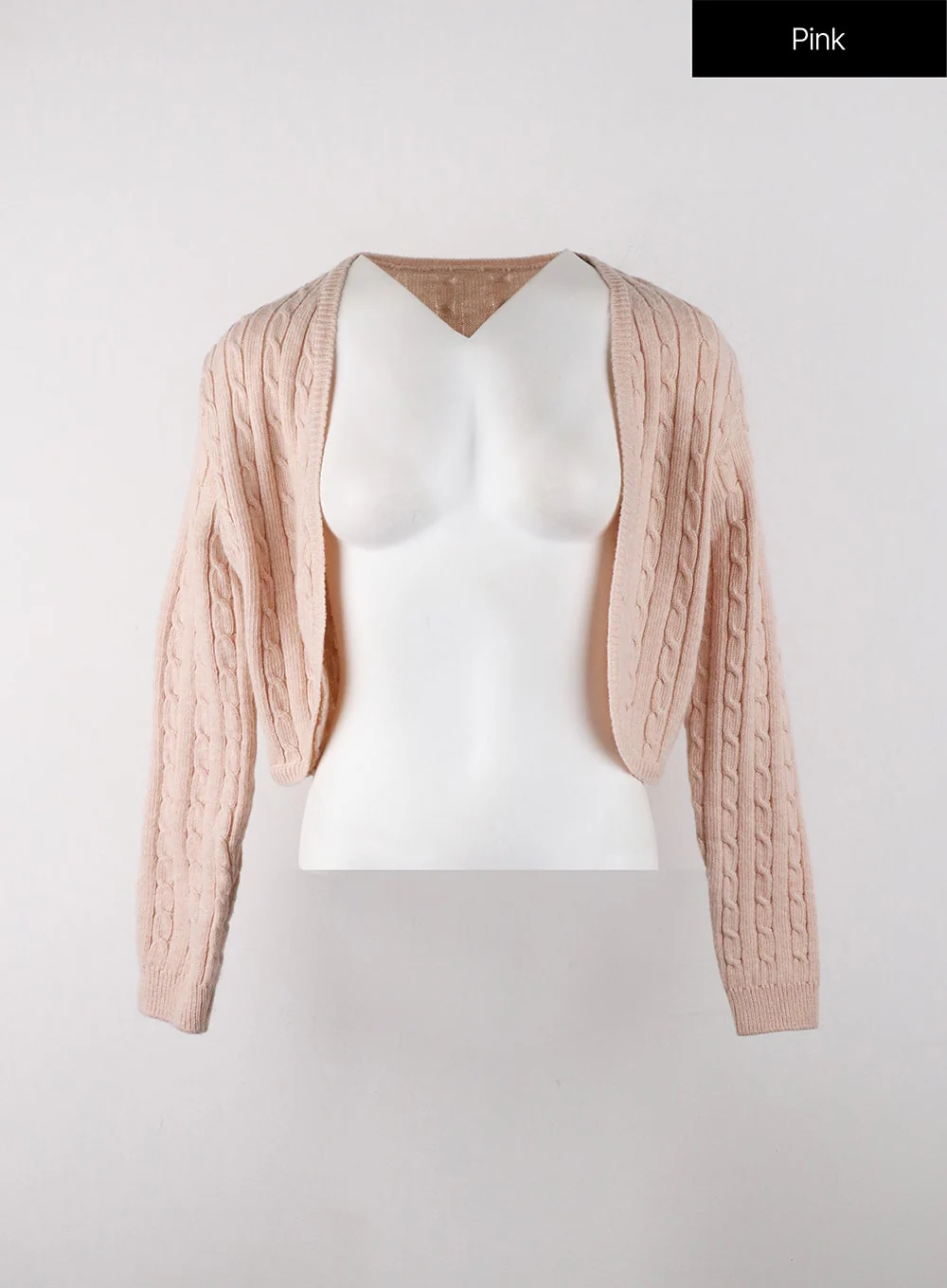 Knit Binding Long Sleeve Shrug OJ405 - Image 11