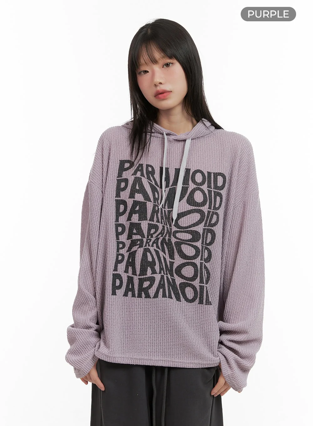 Knit Lettering Hoodie CG427 - Image 11