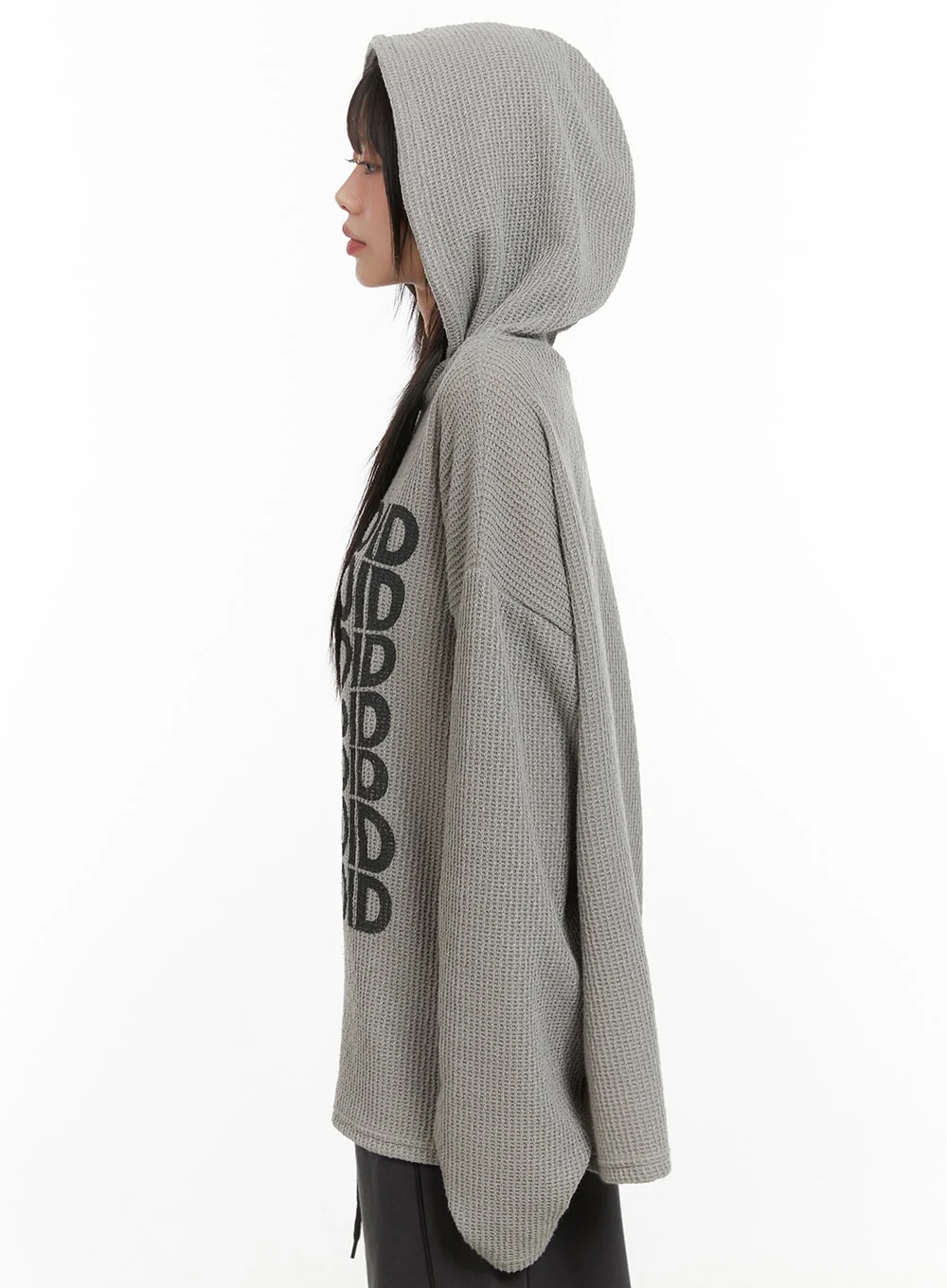 Knit Lettering Hoodie CG427 - Image 5